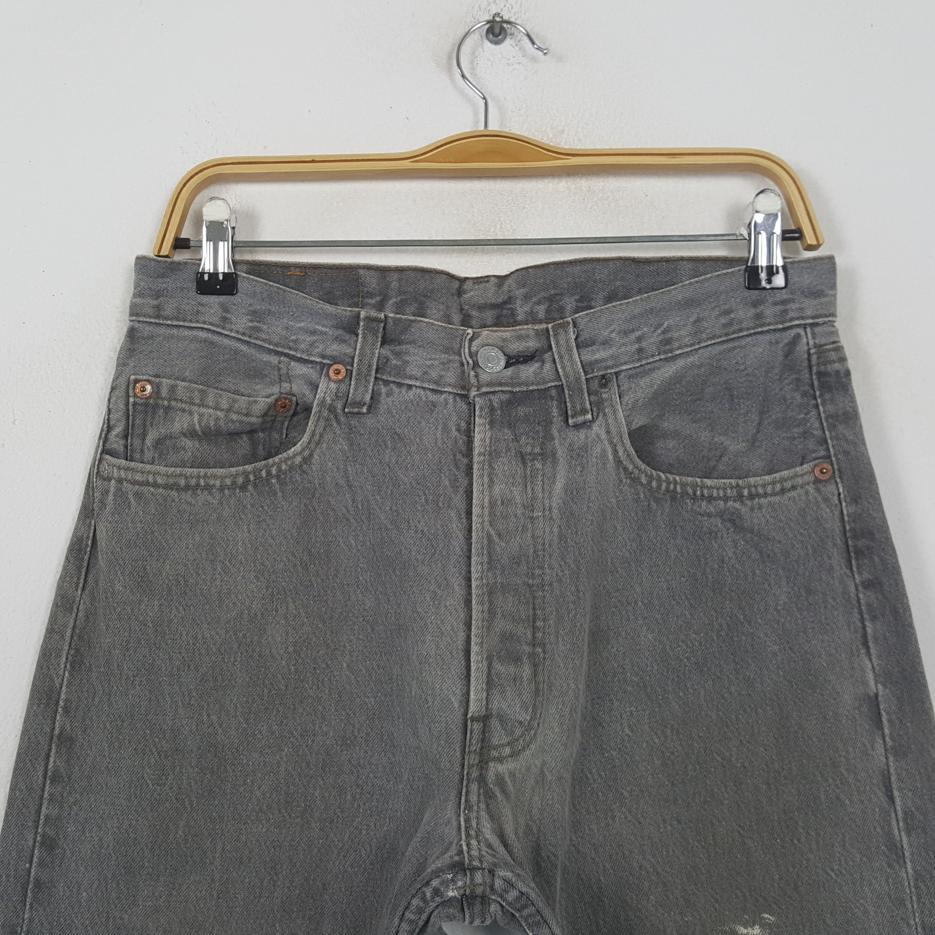 Levi's Vintage 90's Levis 501 Faded Gray Denim Jeans RR10 Size US 30 / EU 46 - 2 Thumbnail
