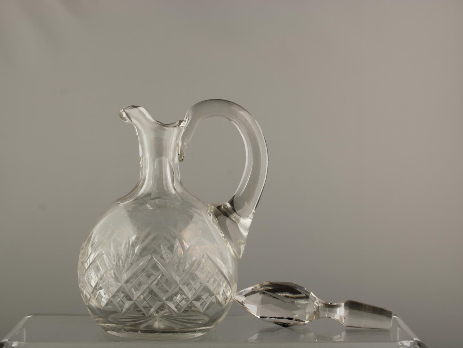 Unknown London Vintage Cut Crystal Glass Small Decanter Stopper 17.5 cm Size ONE SIZE - 5 Thumbnail