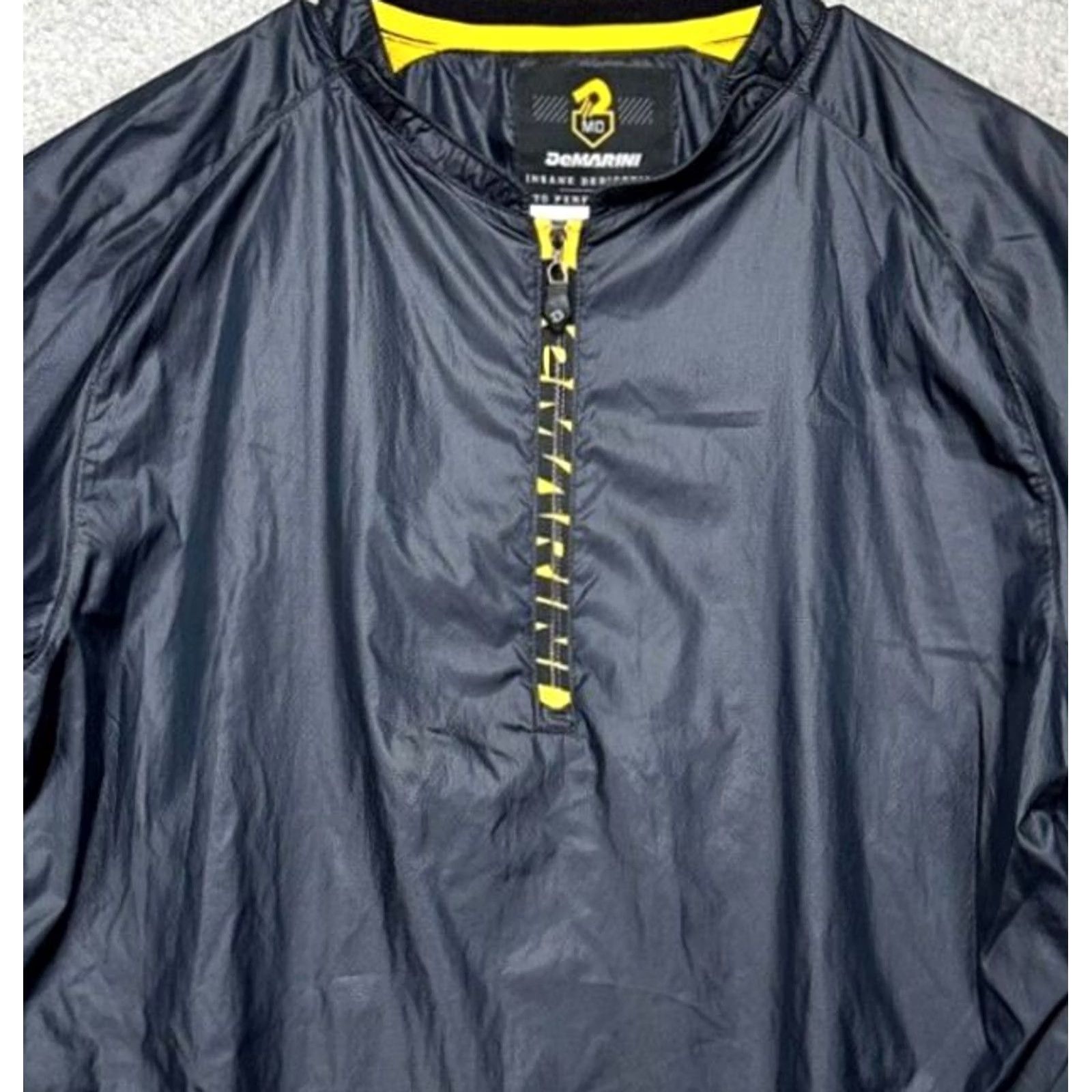 Vintage DeMarini Jacket Mens Medium Black Nylon Blend Quarter Zip Pullover Windbreaker Size US M / EU 48-50 / 2 - 2 Thumbnail