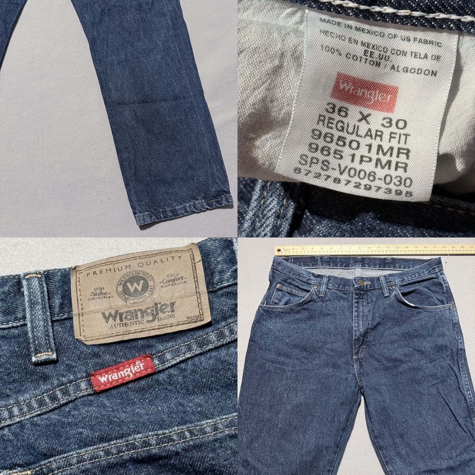 Wrangler Wrangler Five Star Premium Jean Men's Denim Straight Classic Zip Fly 36X30 Blue Men Size US 36 / EU 52 - 8 Thumbnail