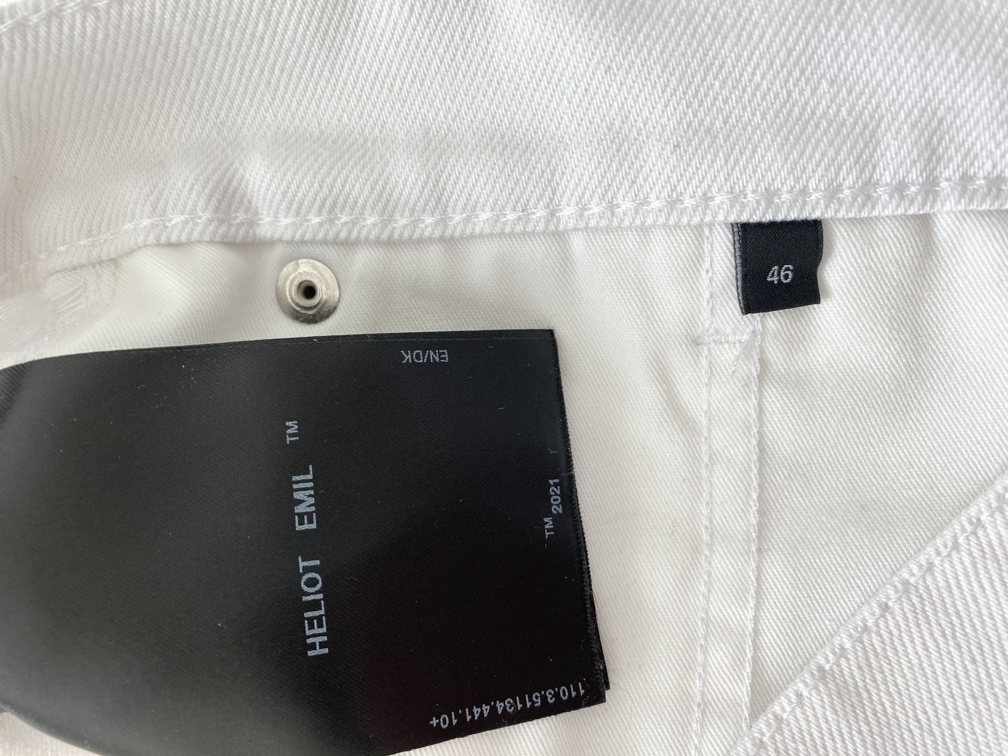 Heliot Emil White Paneled Denim Jeans Size US 30 / EU 46 - 4 Thumbnail