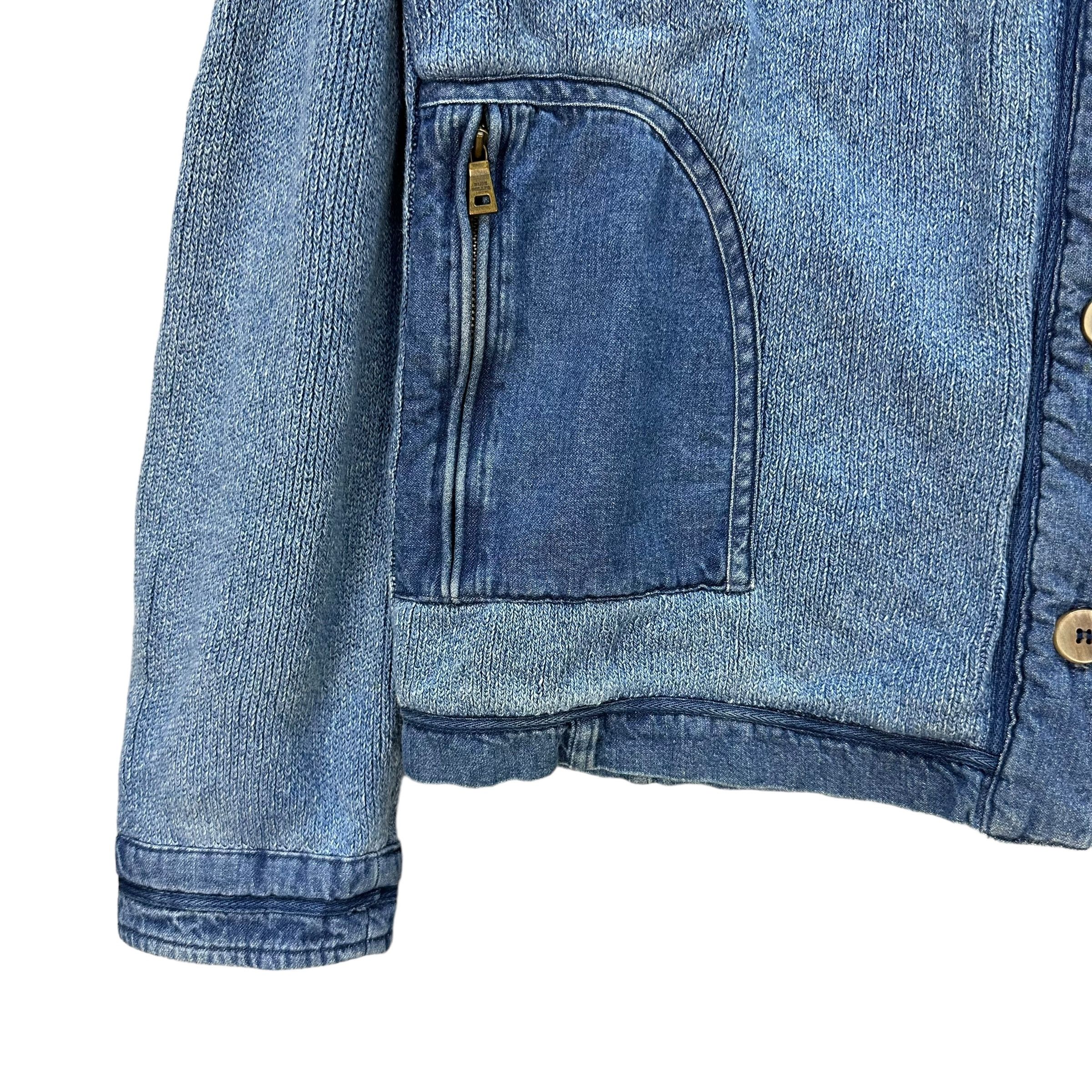 Indigo BLUE WILLI'S Indigo Button Jean Jacket #A43-0989 Size L / US 10 / IT 46 - 4 Thumbnail