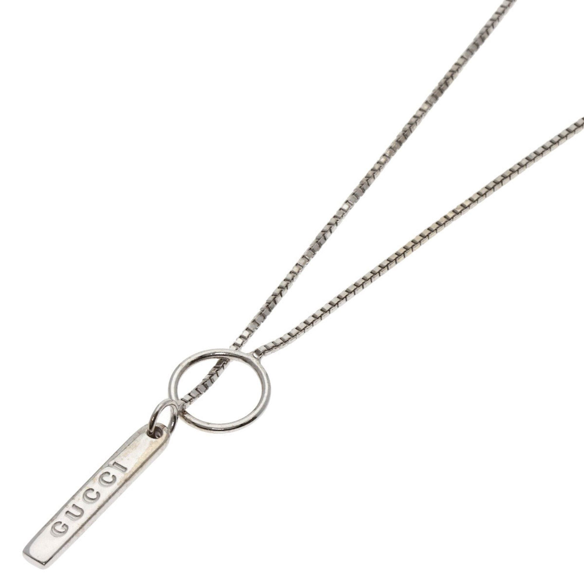 Gucci Gucci Lariat Necklace 18K White Gold Women's GUCCI Size ONE SIZE - 1 Thumbnail