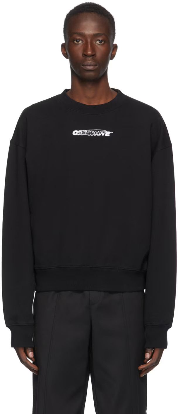 image of Off White Black Hand Painters Sweatshirt, Men's (Size Small)