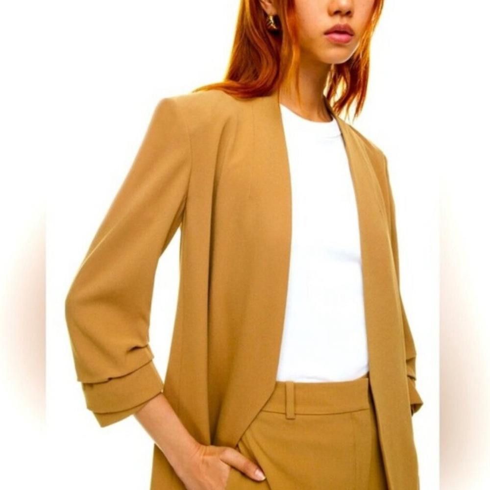 REVOLVE Babaton l Power Hip Mustard Open Front Blazer Size 4 Size S / US 4 / IT 40 - 12 Thumbnail