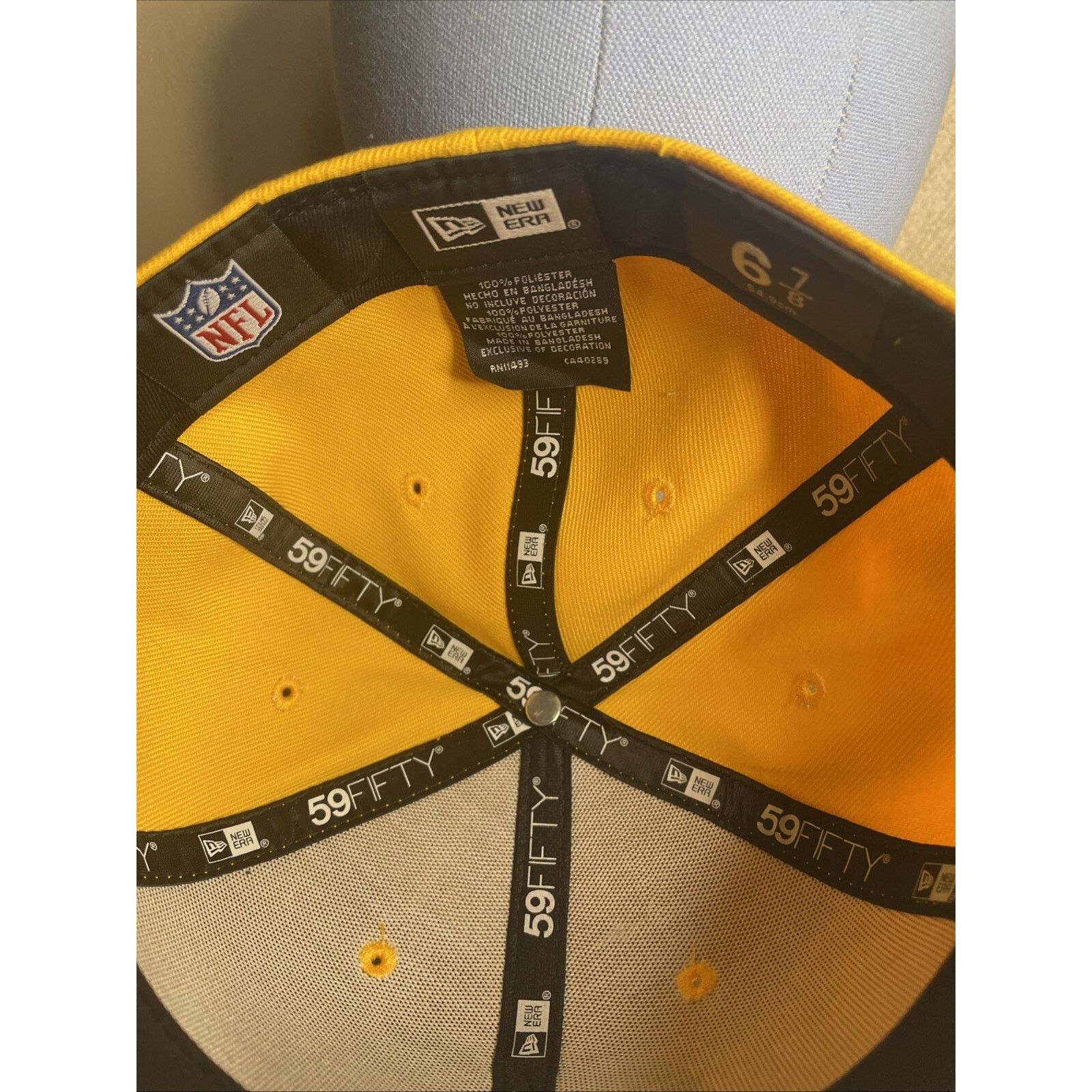 New Era Green Bay Packers New Era 5950 Fitted Hat Yellow Size 6 7/8 Size US L / EU 52-54 / 3 - 7 Thumbnail