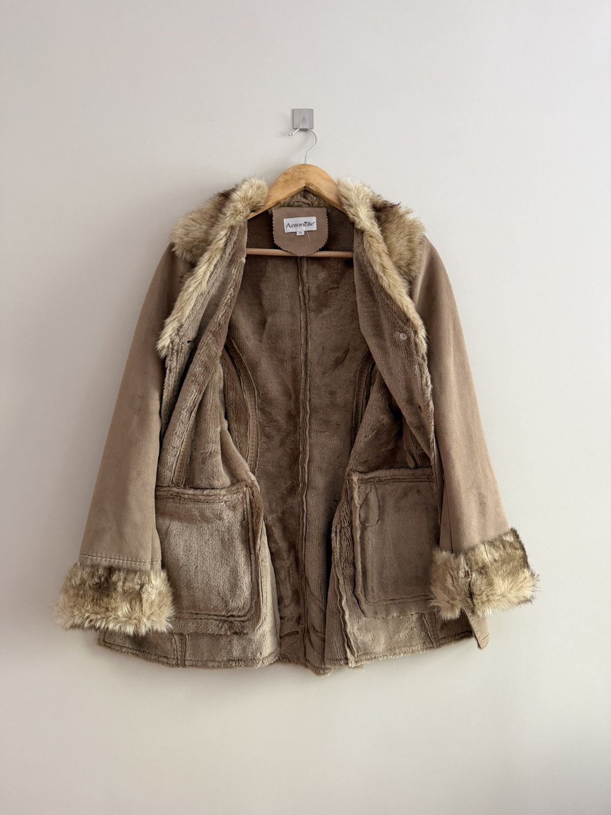 Vintage Vintage 00’s Penny Lane Faux Fur Trim Jacket Fur Trim Jacket Size M / US 6-8 / IT 42-44 - 6 Thumbnail