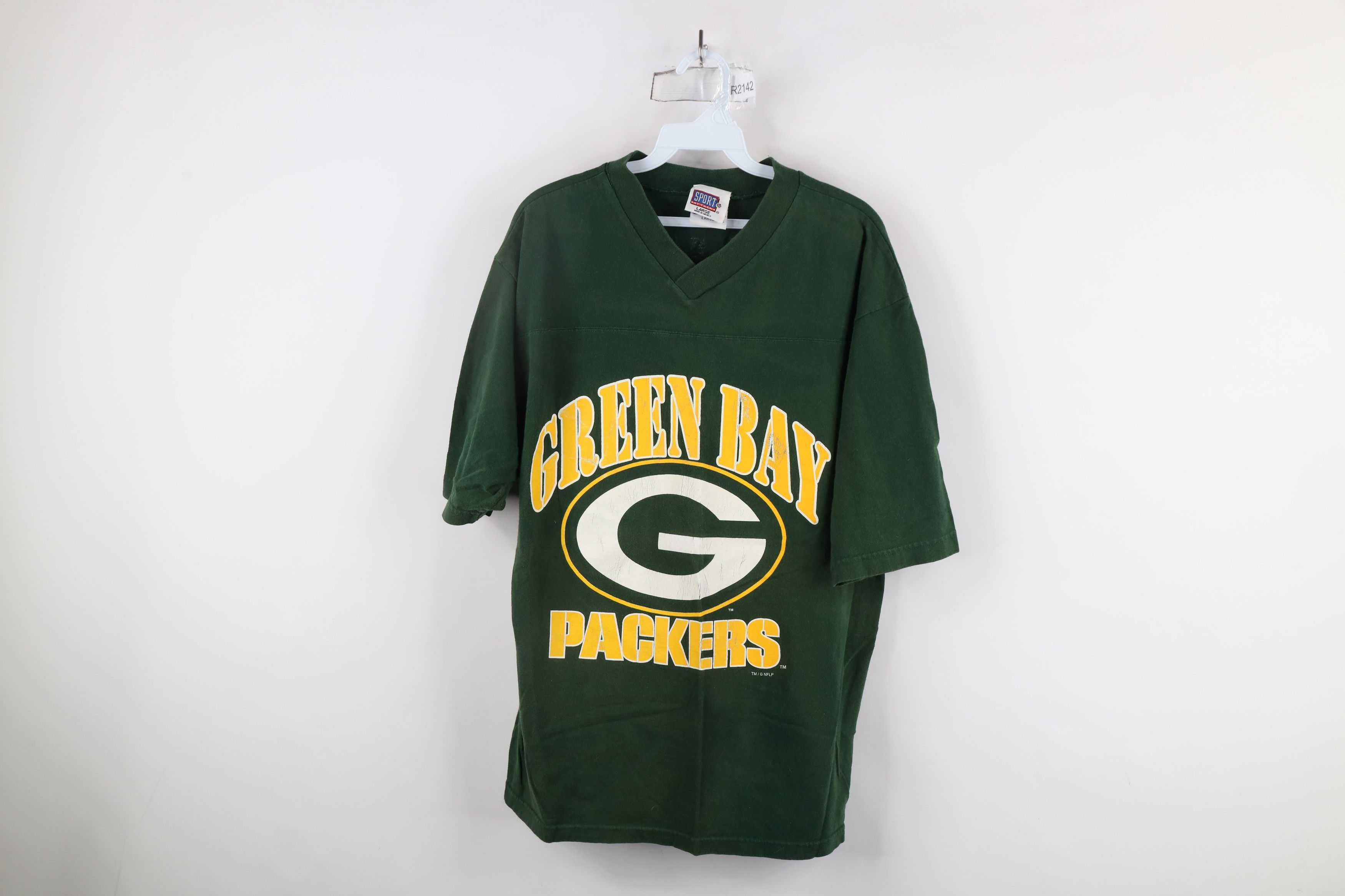 Vintage Vintage 90s Reggie White Green Bay Packers Football T-Shirt Size US L / EU 52-54 / 3 - 1 Thumbnail