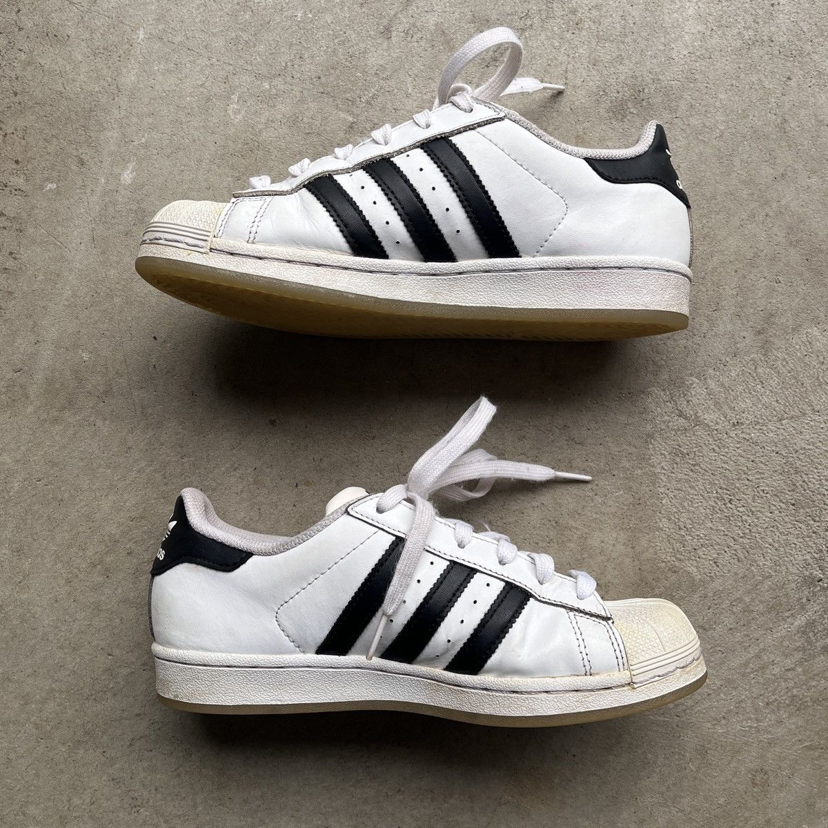 Adidas Adidas Superstar Big Kid’s Shoes White - Black B42369 Size US 6 / IT 36 - 3 Thumbnail