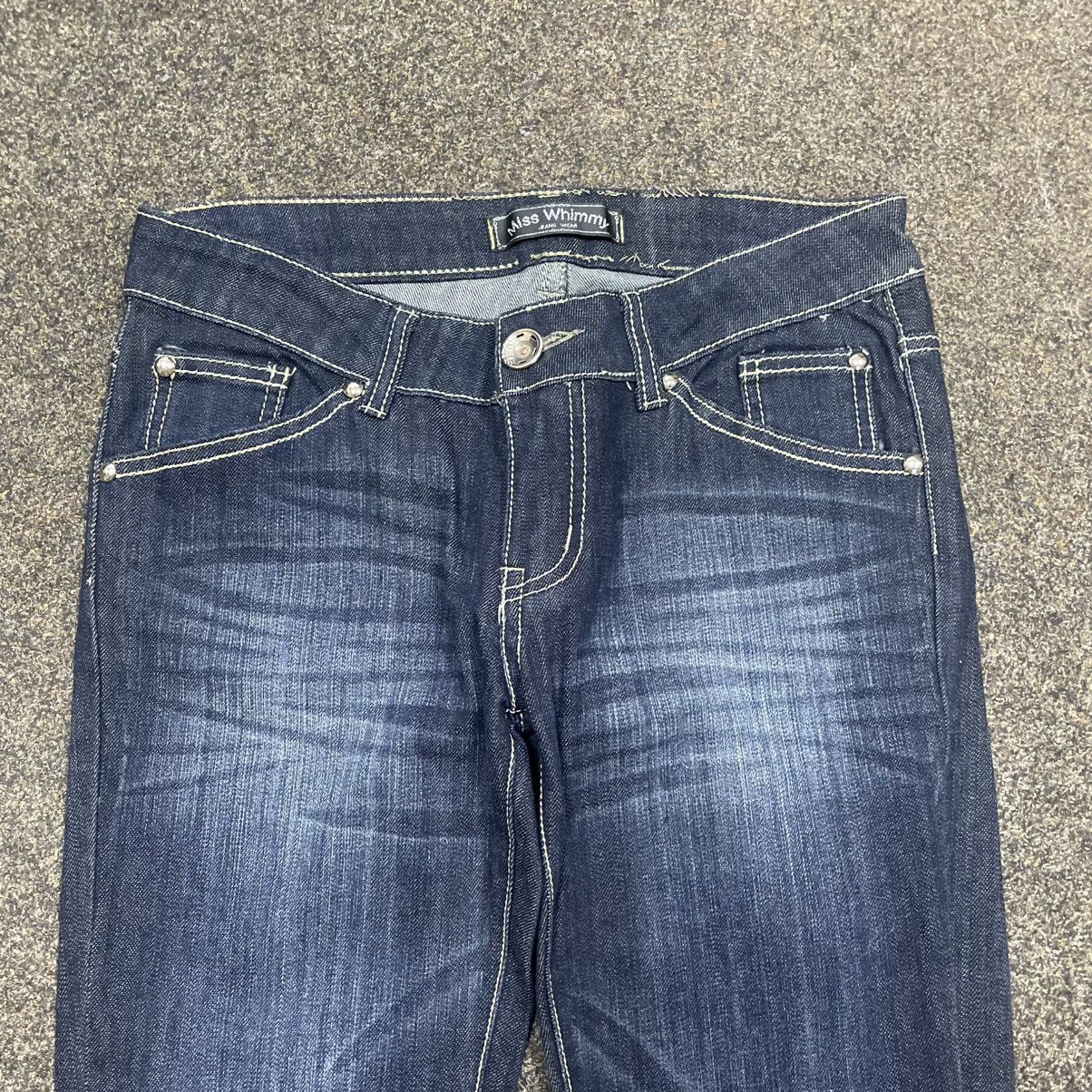 Vintage Vintage Y2K Flare Jeans 90s Faded Thrashed Skate Baggy Logo Size 32" / US 10 / IT 46 - 4 Thumbnail