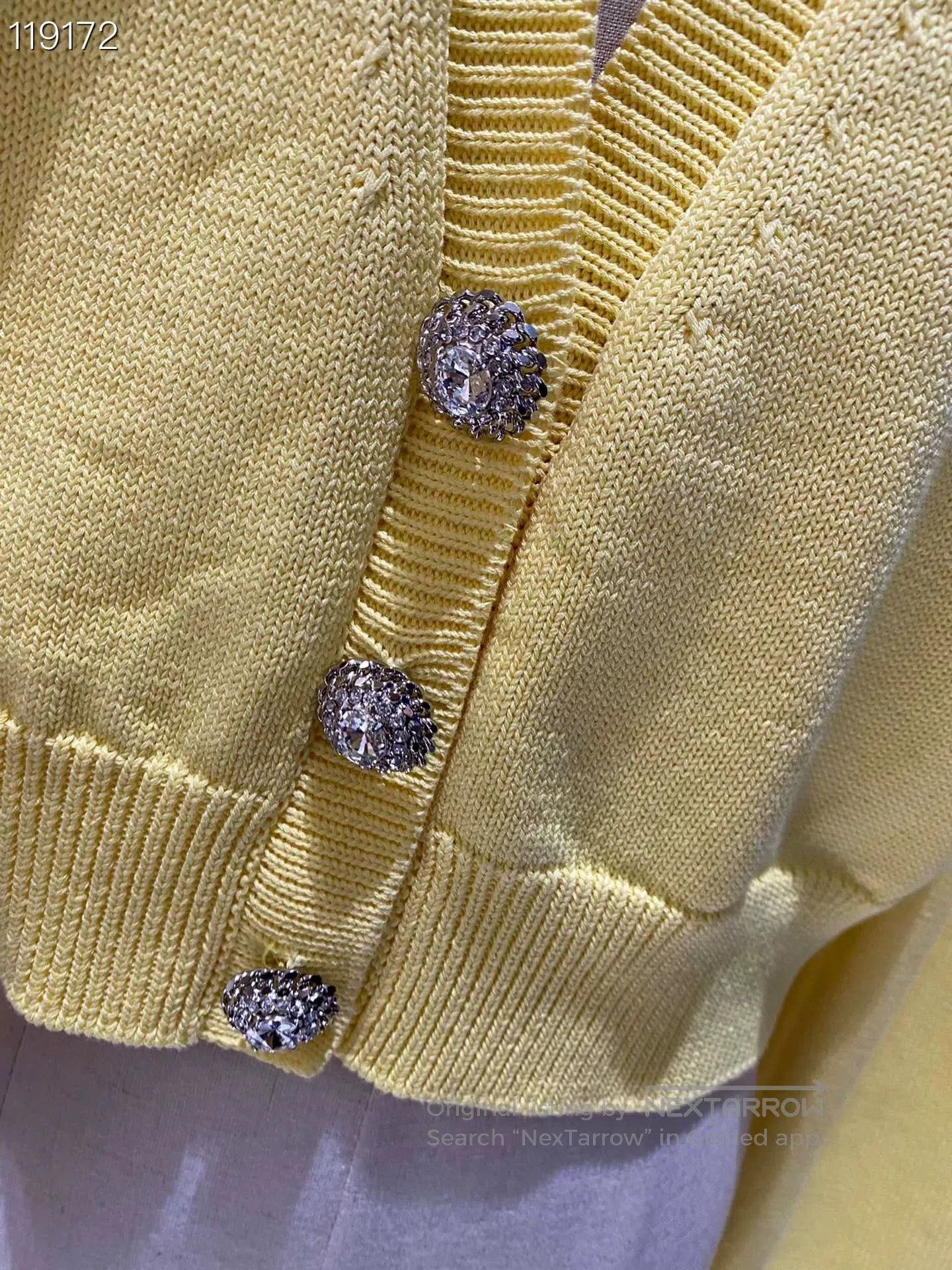 Alessandra Rich ALESSANDRA RICH Yellow Short Cardigan. Size M / US 6-8 / IT 42-44 - 3 Thumbnail