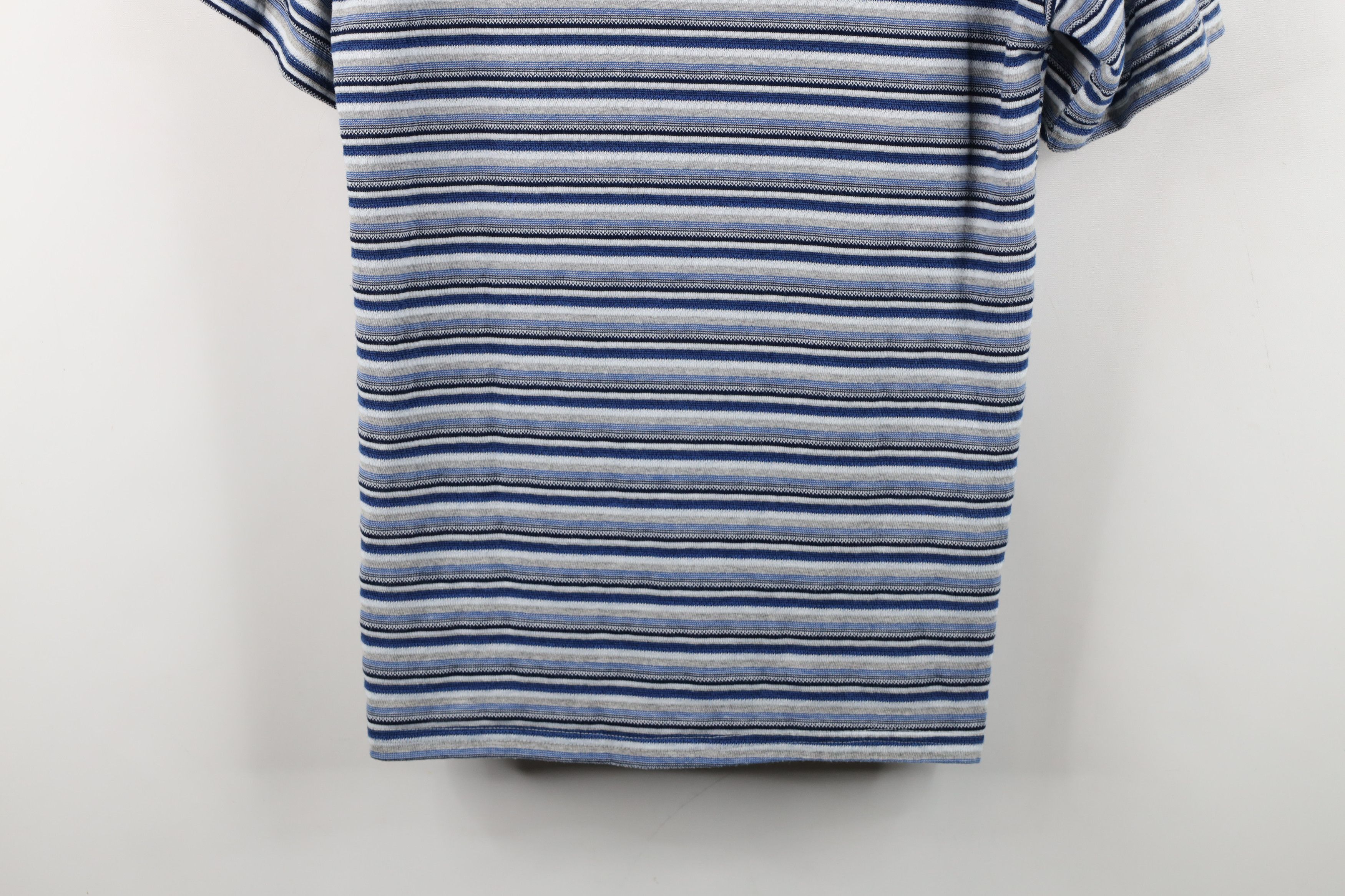 Vintage Vintage 90s Streetwear Striped Knit Short Sleeve T-Shirt Size M / US 6-8 / IT 42-44 - 3 Thumbnail
