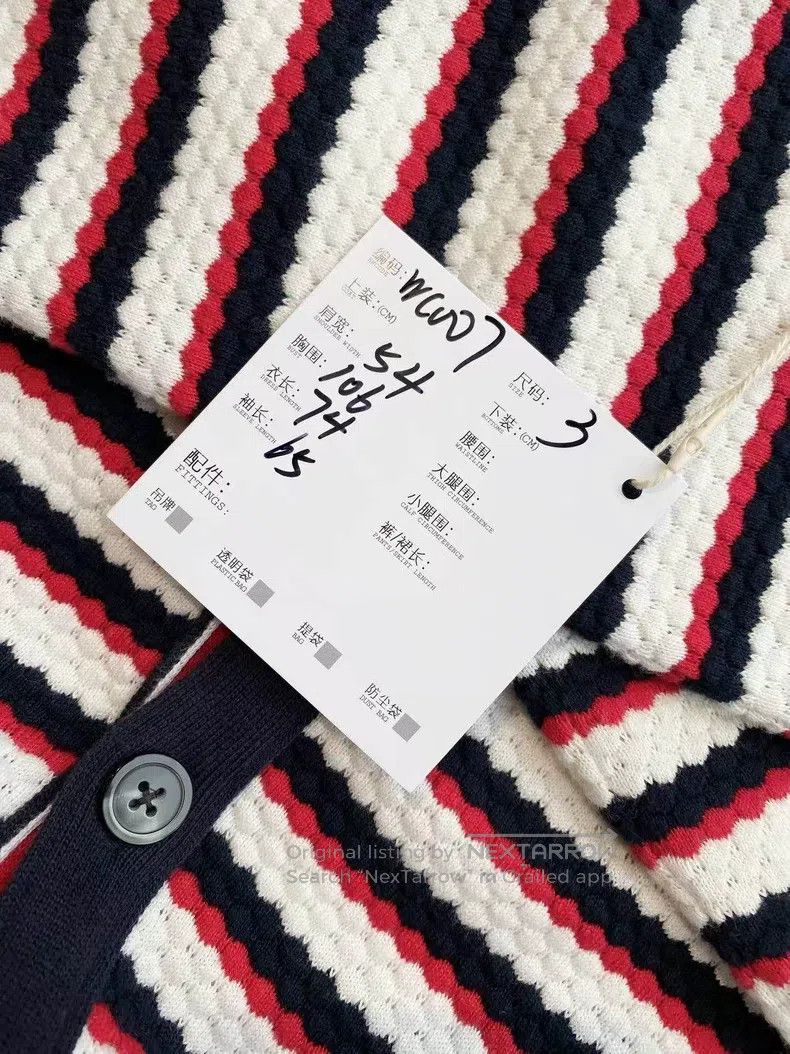Thom Browne Thom Browne Single row knit cardigan Size US L / EU 52-54 / 3 - 7 Thumbnail