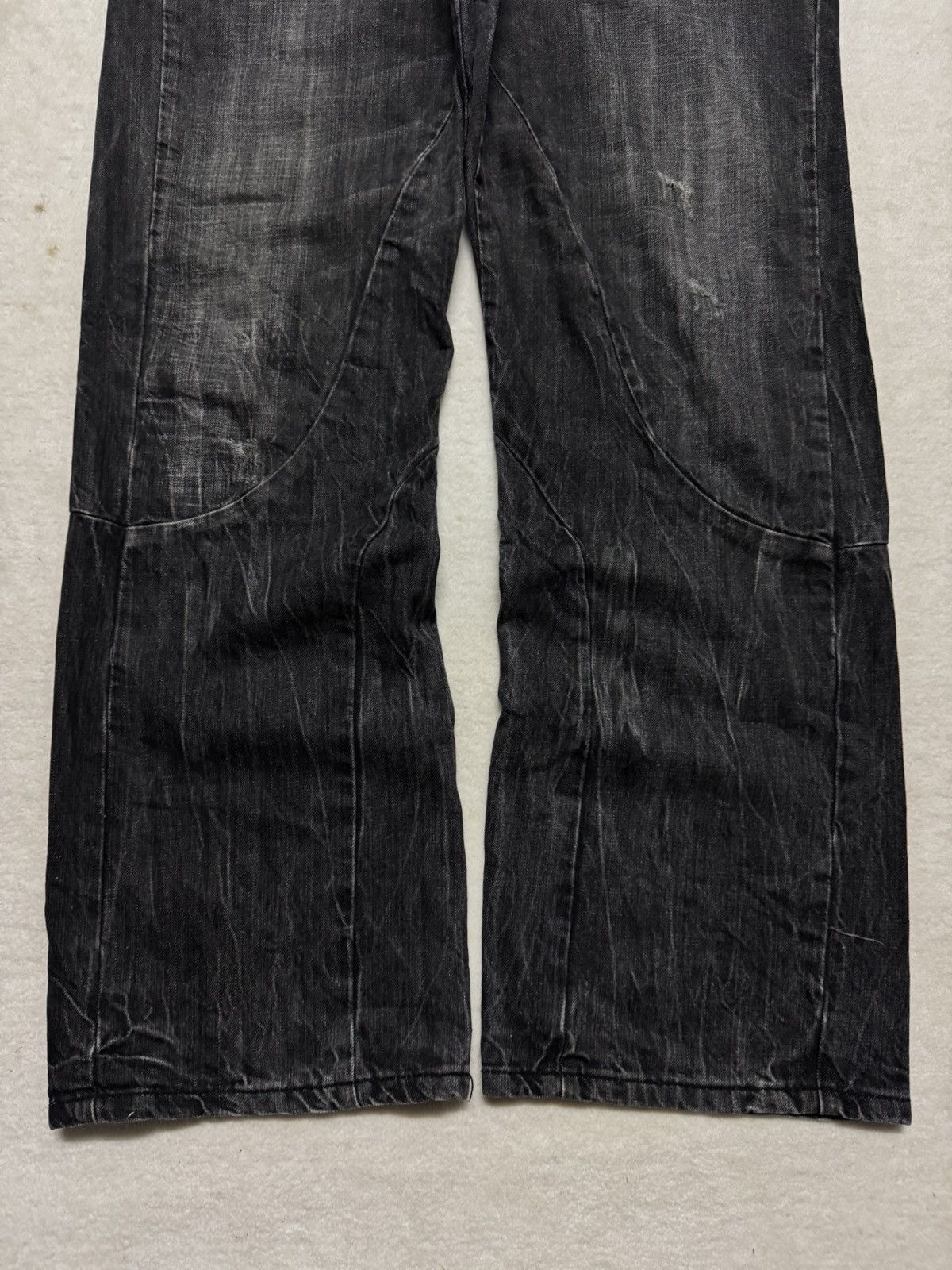 Tornado Mart VINTAGE 2000s JAPANESE FISHBONE BLACK MULTI-POCKET RARE Size US 35 - 3 Thumbnail