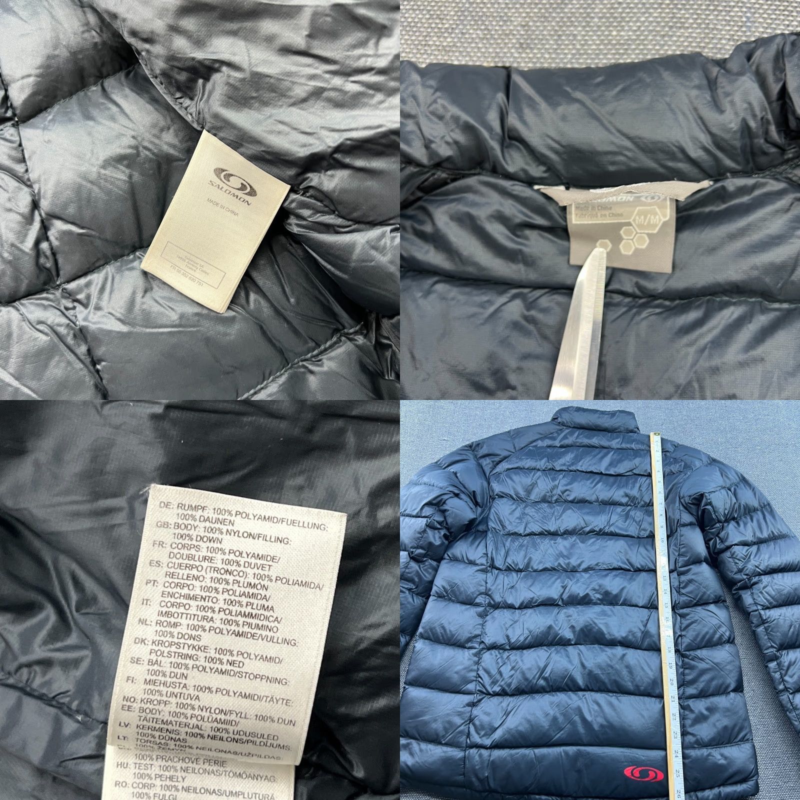 Salomon Salomon Minim Pertex Down Jacket Mens Medium Gray Full Zip Puffer Hoodie Size US M / EU 48-50 / 2 - 8 Thumbnail