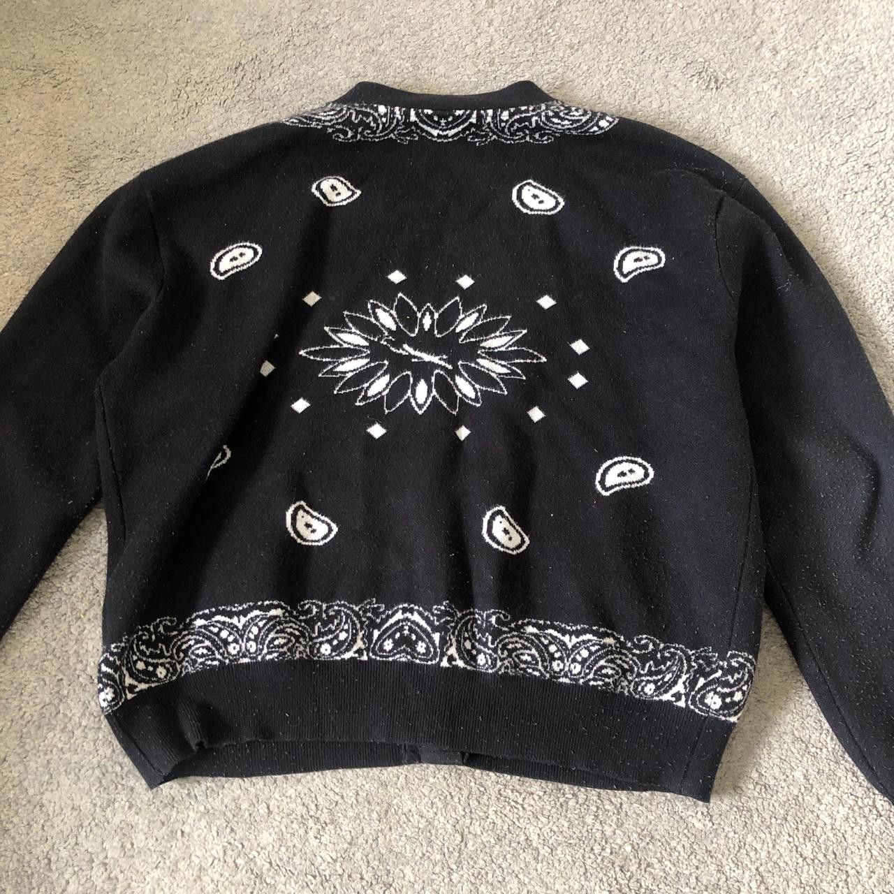Fugazi Fugazi Black Bandana Print Cardigan Size US M / EU 48-50 / 2 - 5 Thumbnail