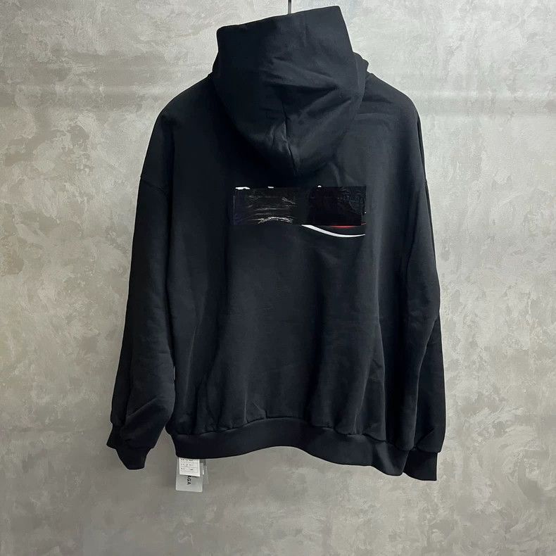 Balenciaga Balenciaga Latest Black Tape Coke Printed Logo Hoodie-2506 Size US XL / EU 56 / 4 - 5 Thumbnail