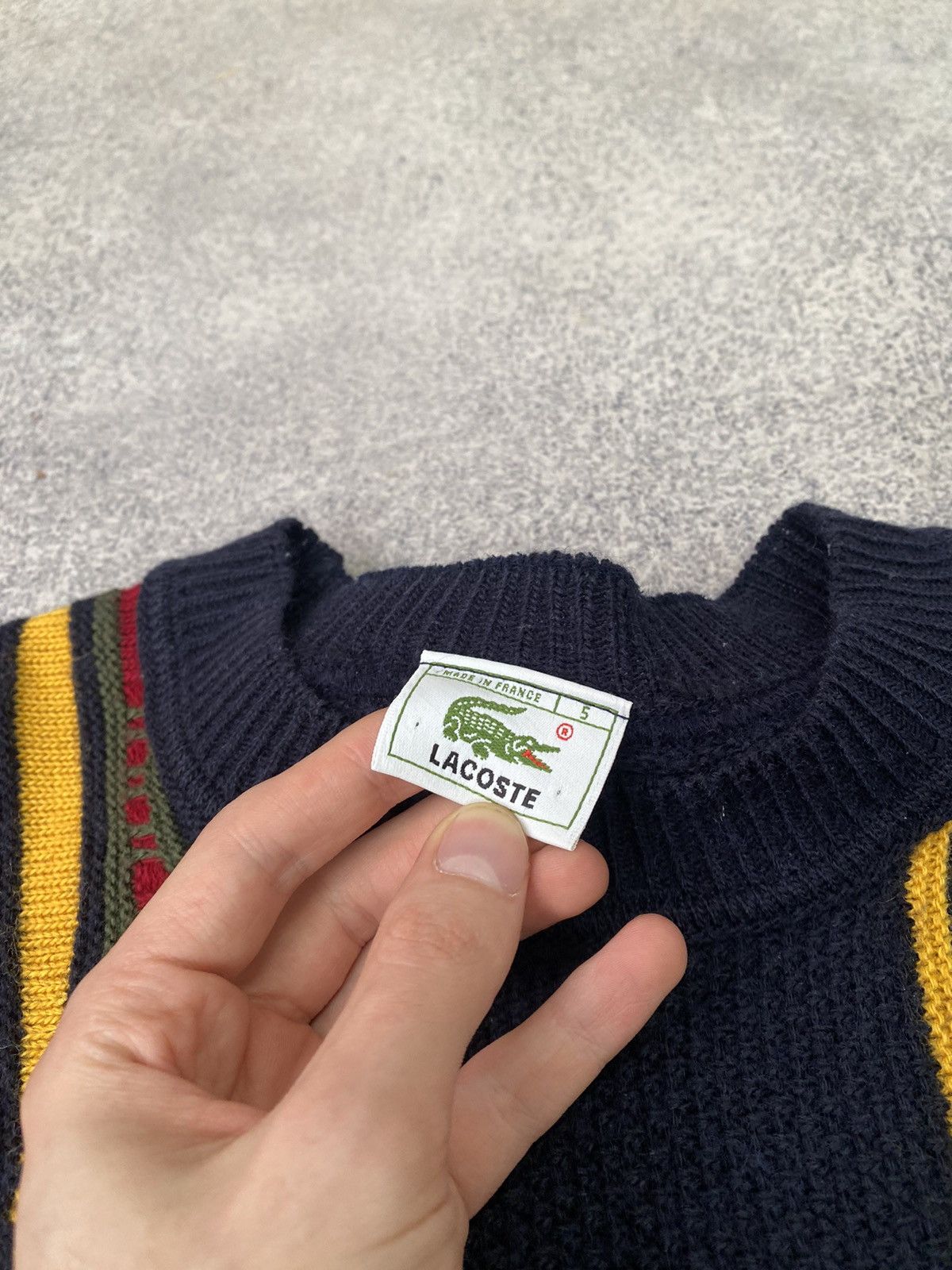 Designer × Lacoste × Vintage Vintage Lacoste Coogi Style Sweater Size US L / EU 52-54 / 3 - 8 Thumbnail