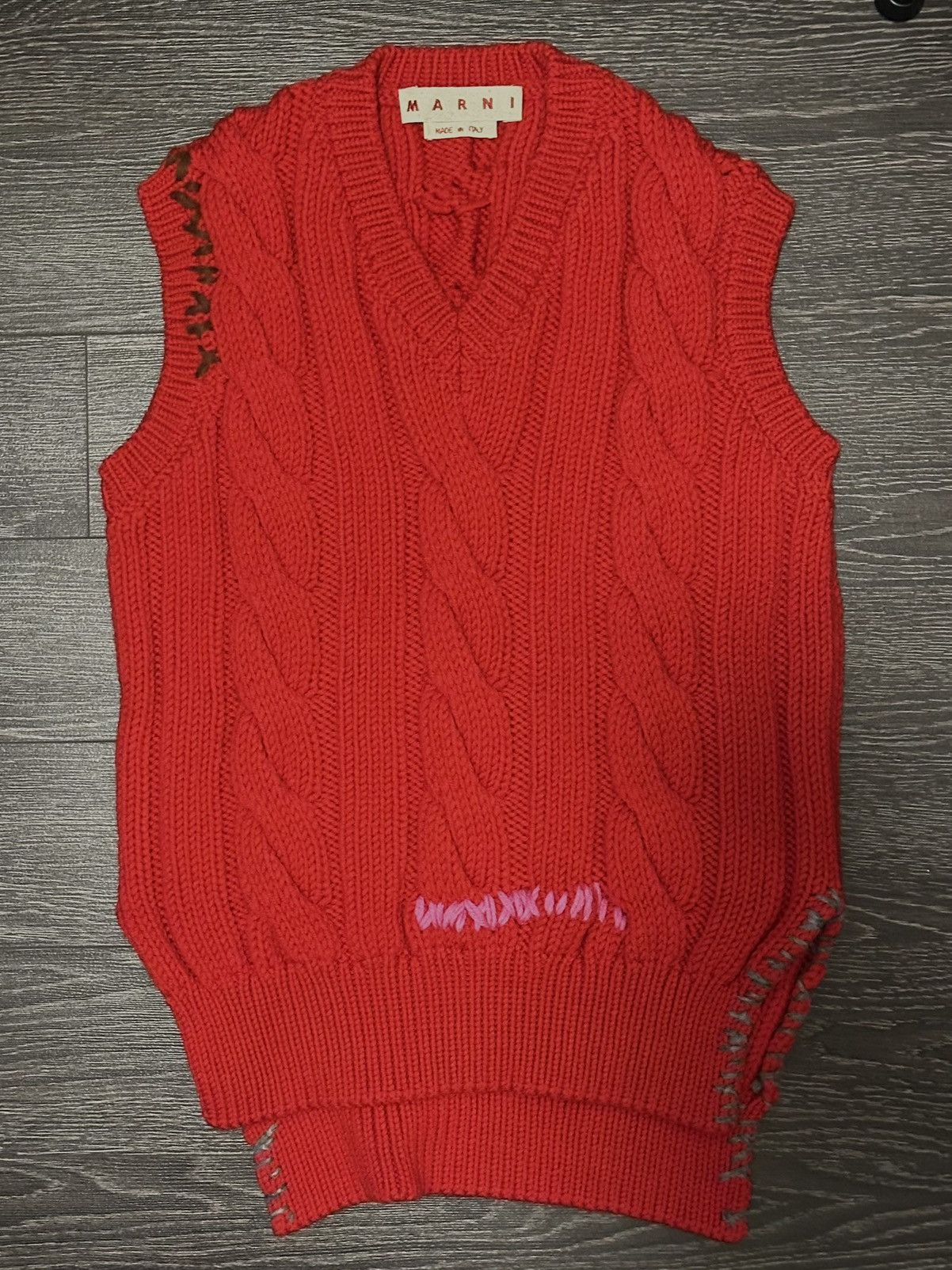 Marni Marni Cable Knit Wool Vest Size US M / EU 48-50 / 2 - 1 Thumbnail