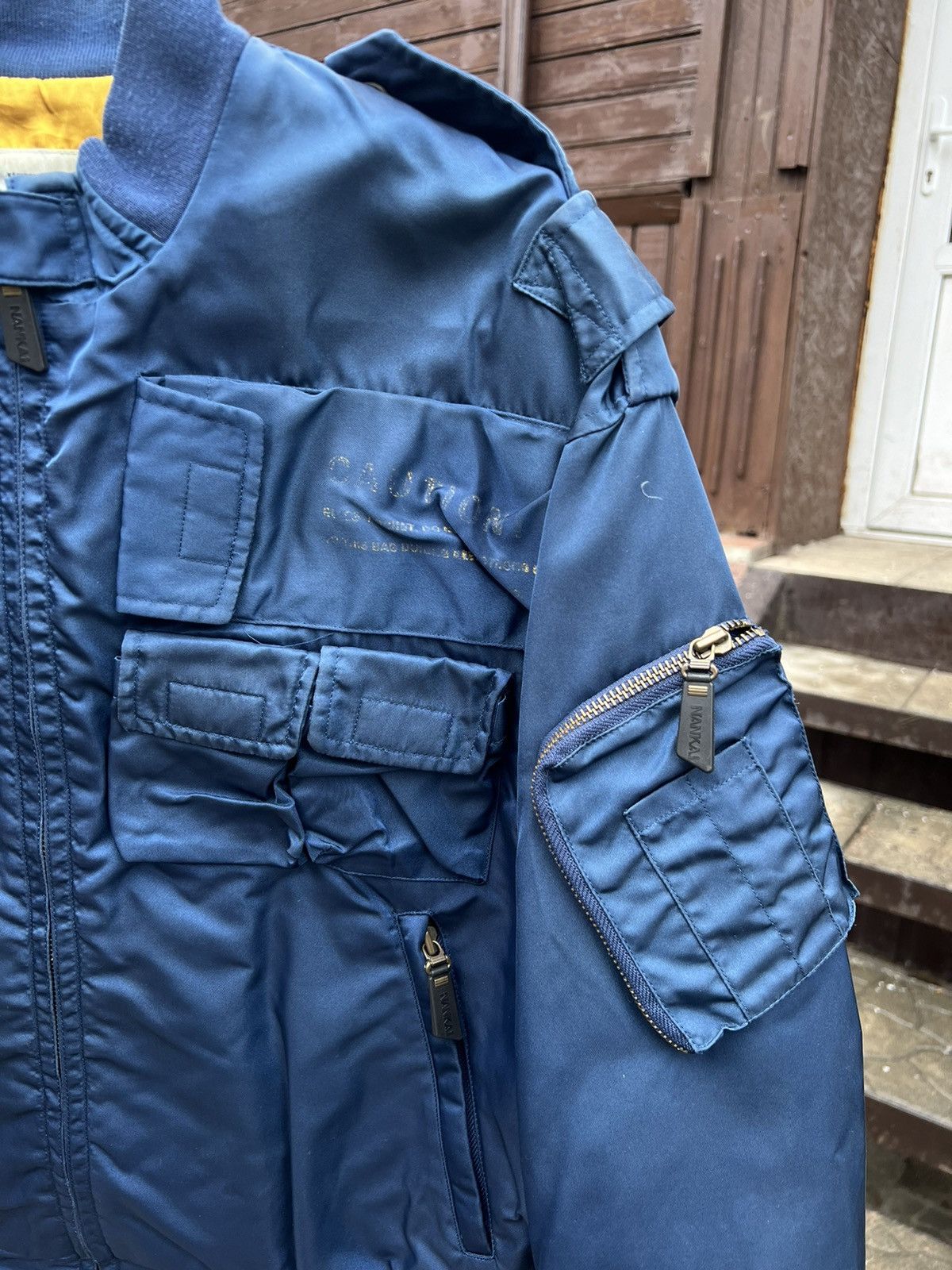 Japanese Brand Vintage Nankai Multi pocket nylon bomber jacket Size US S / EU 44-46 / 1 - 4 Thumbnail