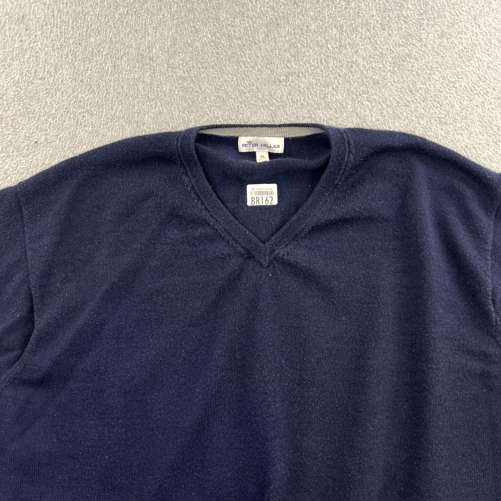 Peter Millar Peter Millar Sweater Mens XL Navy V-Neck Knit Pullover Lightweight Adult Size US XL / EU 56 / 4 - 5 Thumbnail