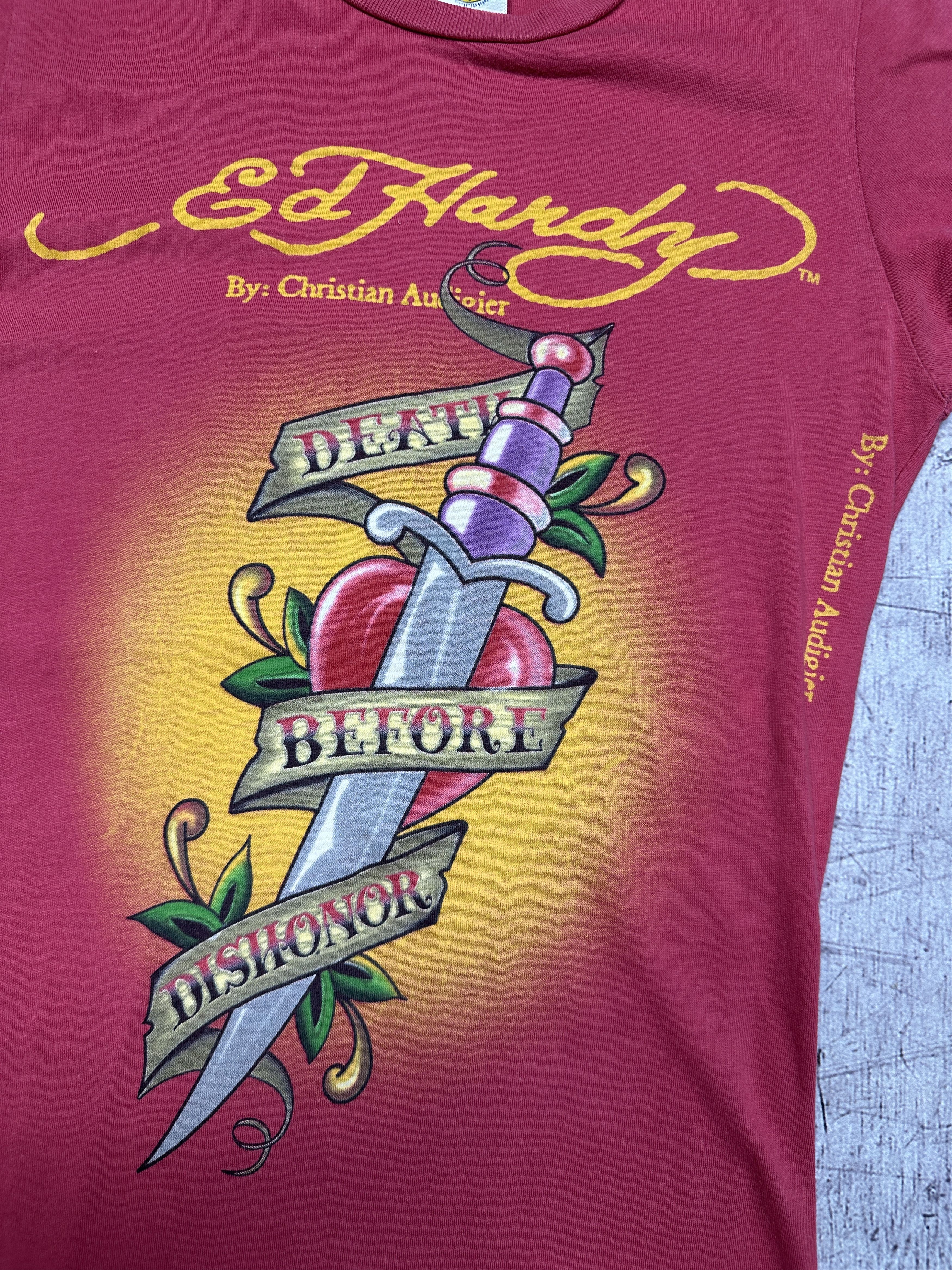 Ed Hardy Ed Hardy by Christian Audigier Womens T-Shirt Size S / US 4 / IT 40 - 3 Thumbnail