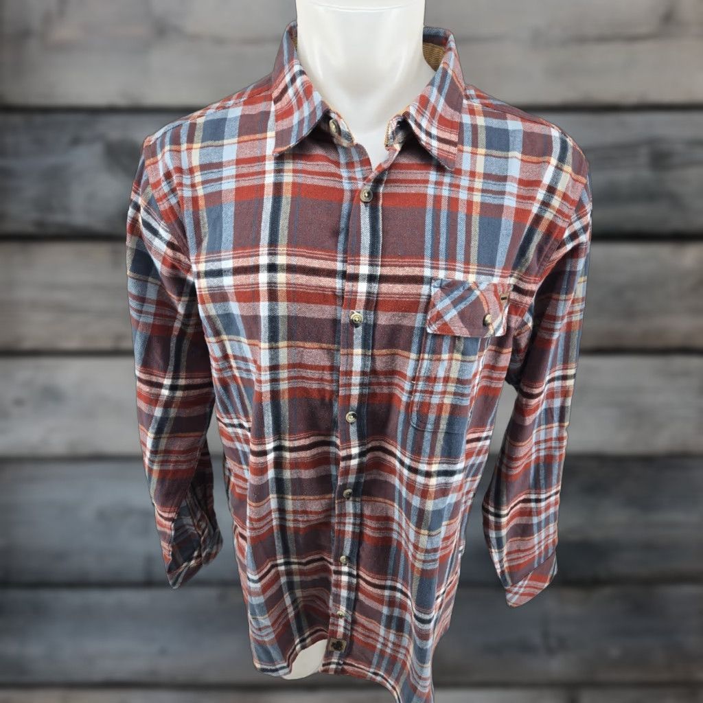 Vintage Legendary Whitetails Shirt Long Sleeve Flannel Button-Up Cotton Red Blue Plaid LT Big & Tall Mens Size US L / EU 52-54 / 3 - 1 Thumbnail