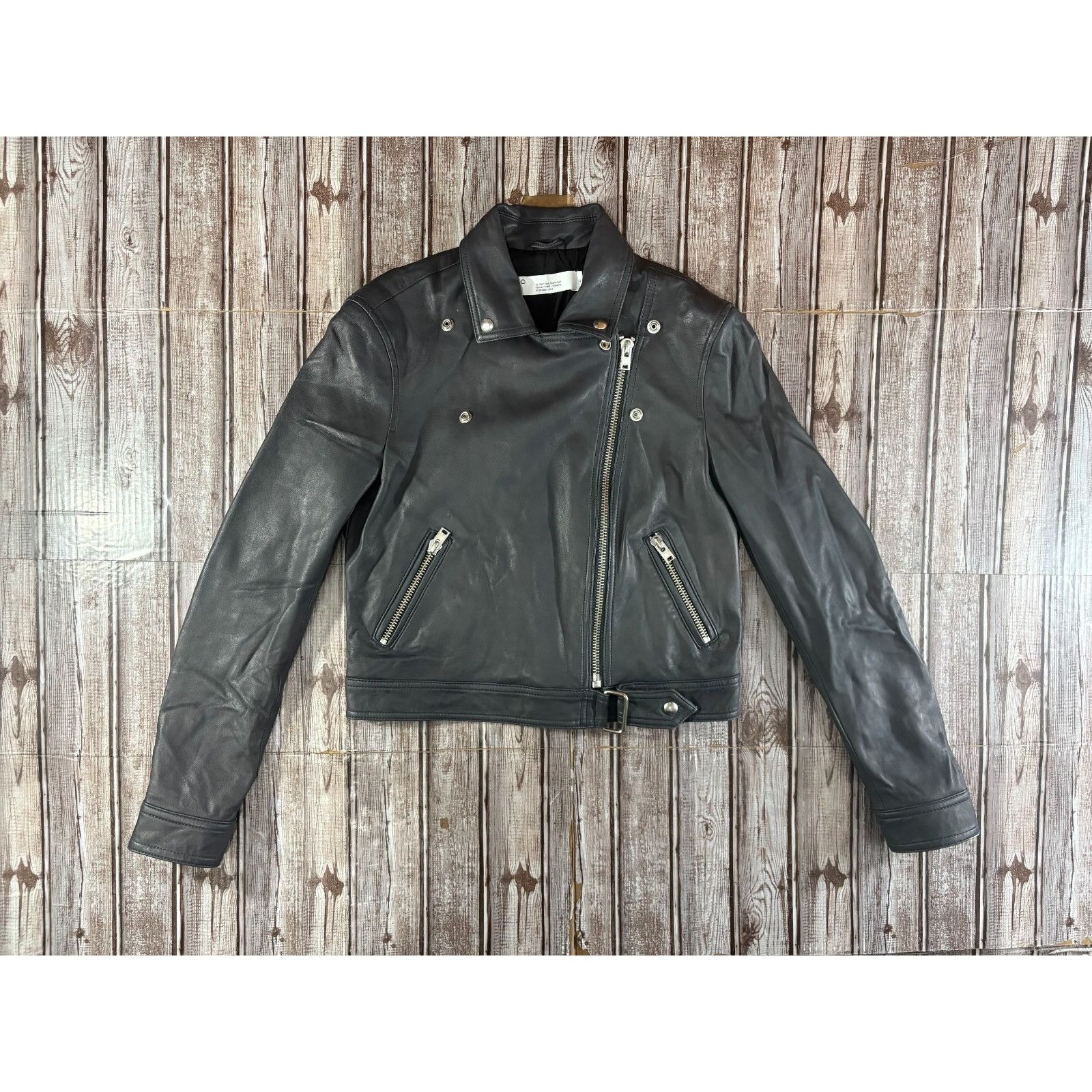 Iro Iro Paris Lamb Leather Kolmar Cropped Moto Jacket Sz 40 US L Size L / US 10 / IT 46 - 1 Thumbnail