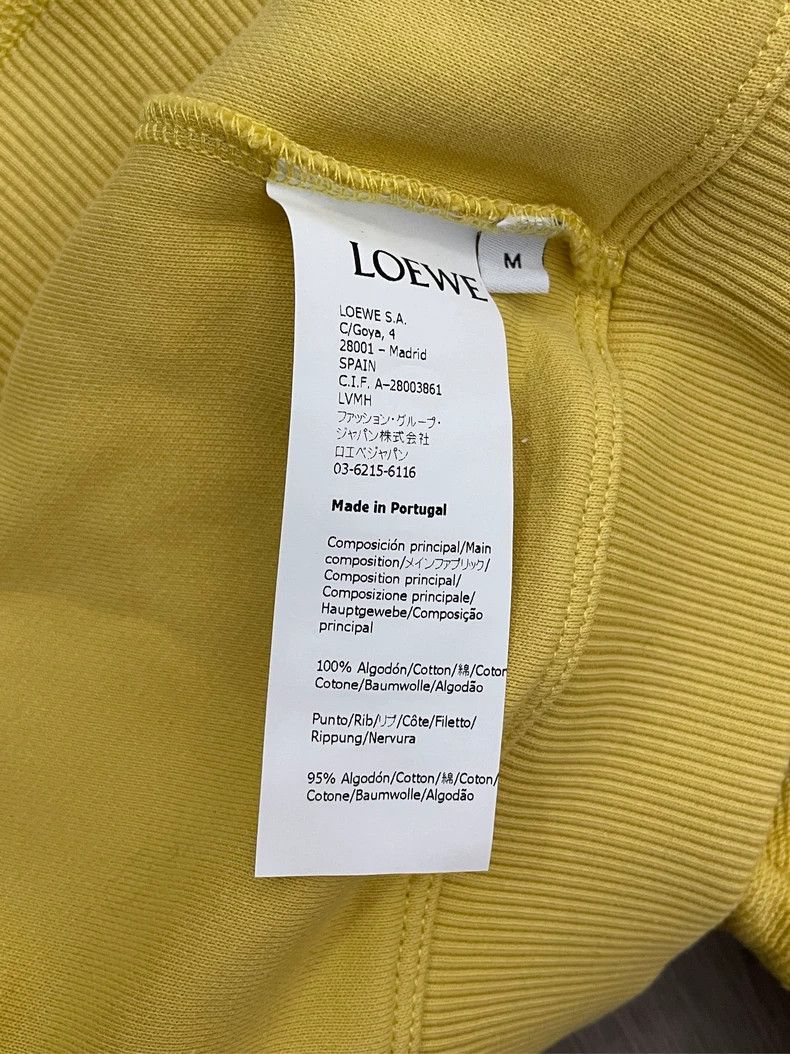 Other LOEWE Yellow reverse embroidered large Logo round neck hoo Size M / US 6-8 / IT 42-44 - 6 Thumbnail