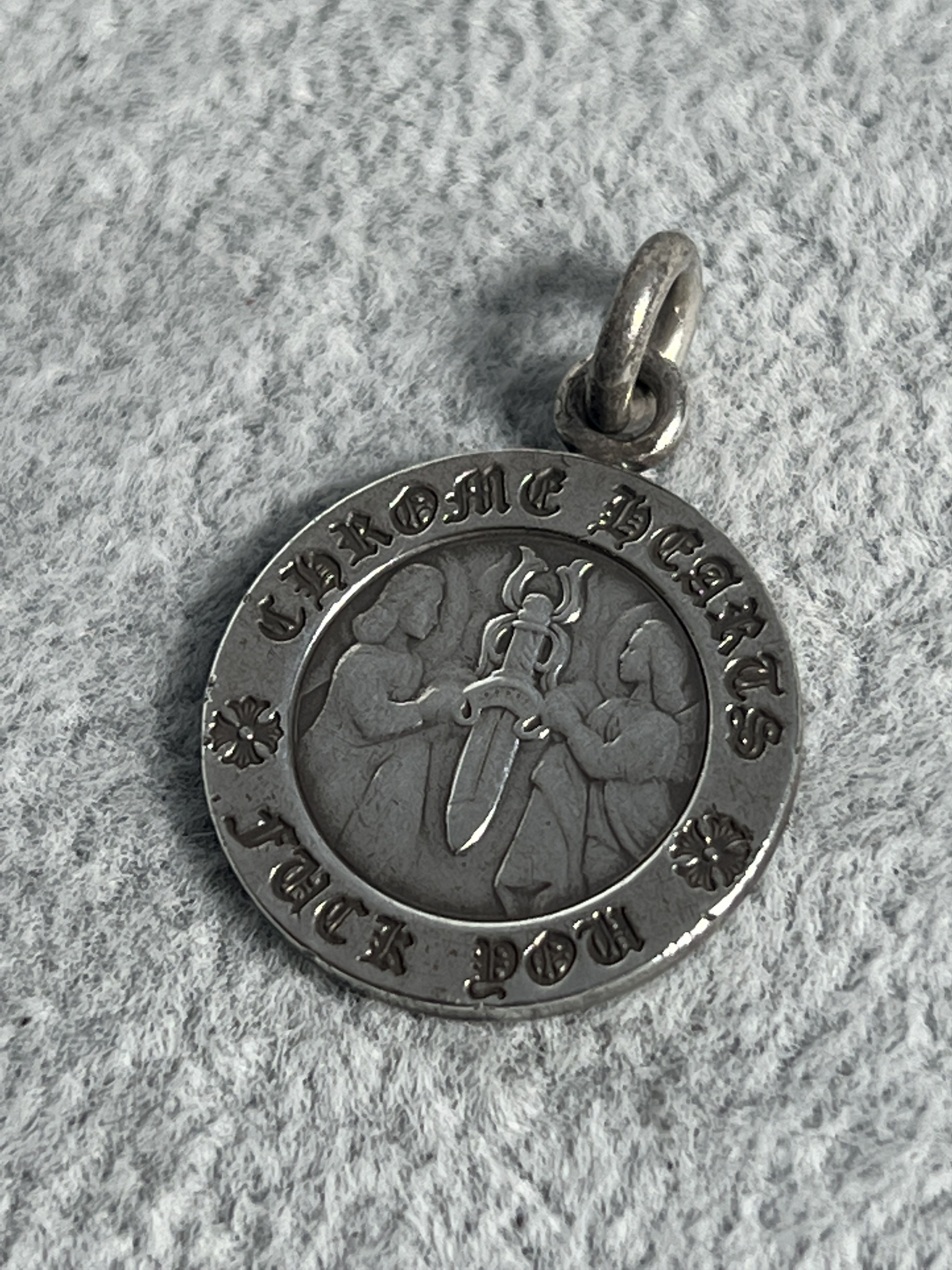 Chrome Hearts Chrome Hearts Dagger Medallion Pendant Charm Silver Size ONE SIZE - 7 Thumbnail