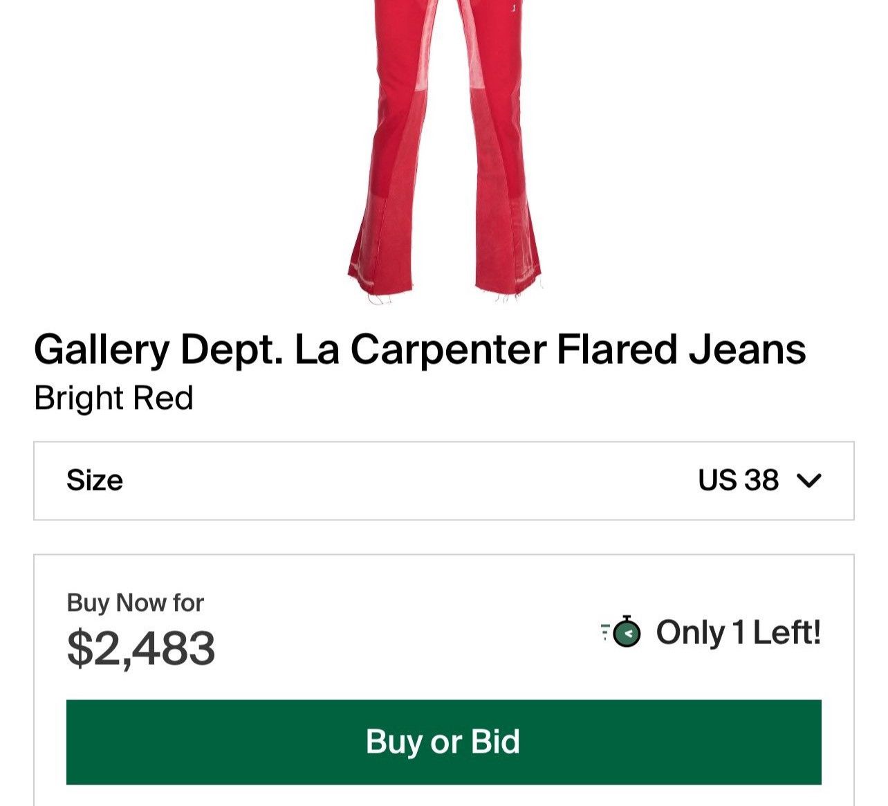 Gallery Dept. Gallery Dept. LA Carpenter Flared Jeans Size US 38 / EU 54 - 5 Thumbnail