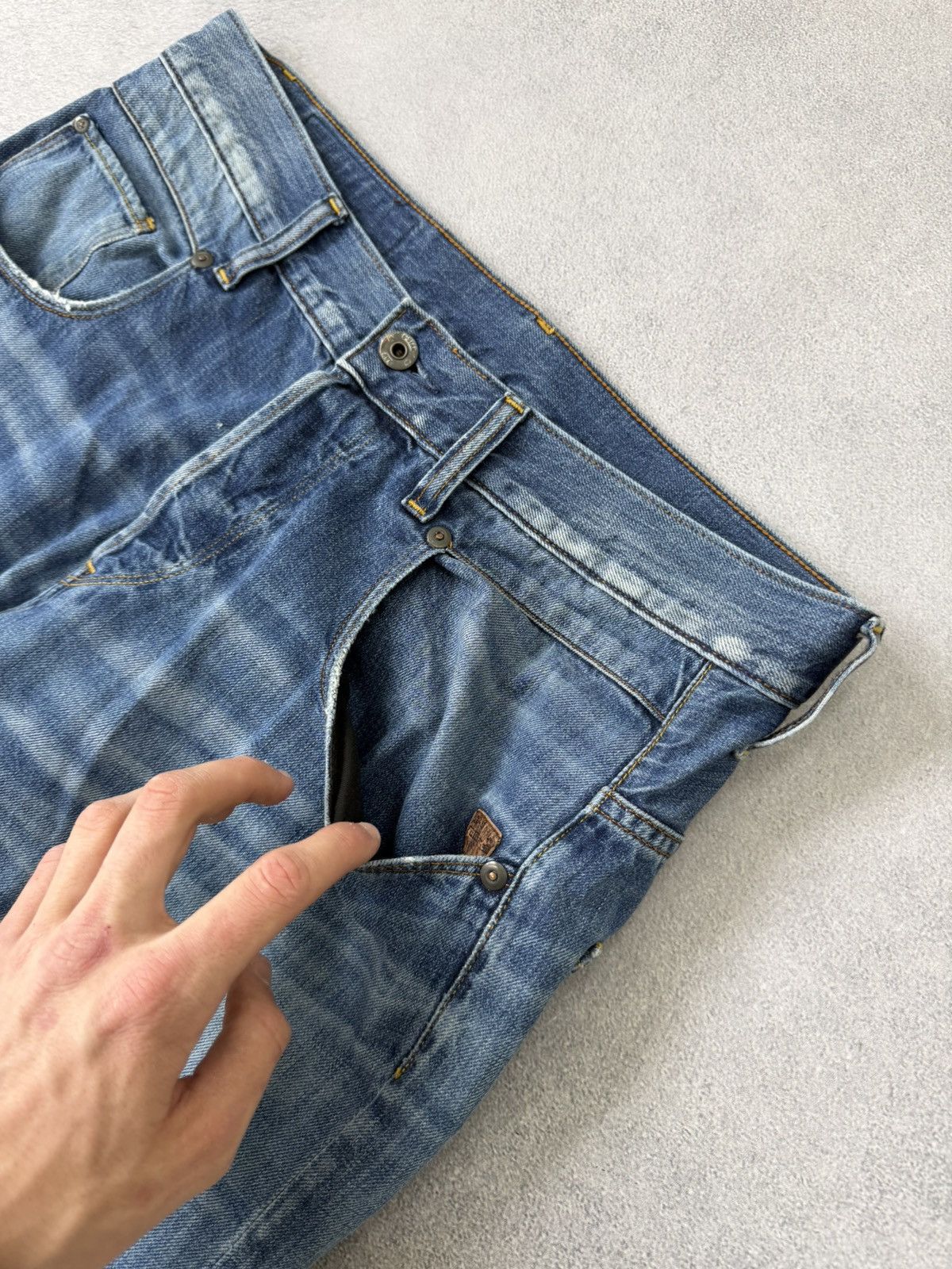 G-Star Vintage 00s Washed G-Star Diesel Hedi Slimane Style Jeans Size US 33 - 8 Thumbnail
