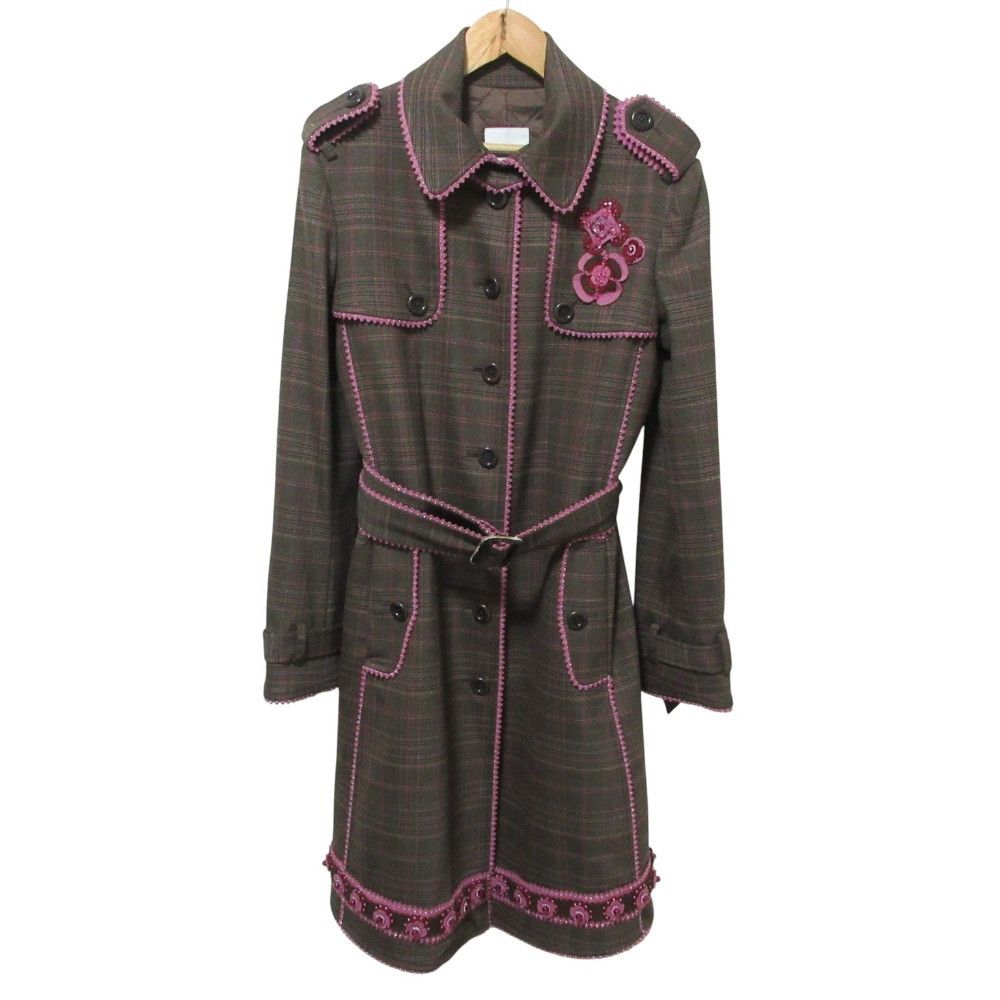 Moschino Moschino Moschino Cheap And Chic Check Single Trench Coat Textile Outerwear DUTY FREE for USA Size ONE SIZE - 1 Thumbnail