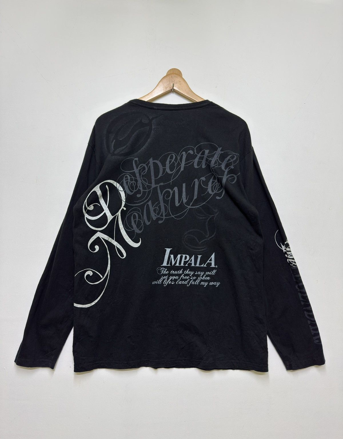 If Six Was Nine Impala Desperate Measures Graphic Tee Y2K Grunge Goth Fit Size US L / EU 52-54 / 3 - 1 Thumbnail