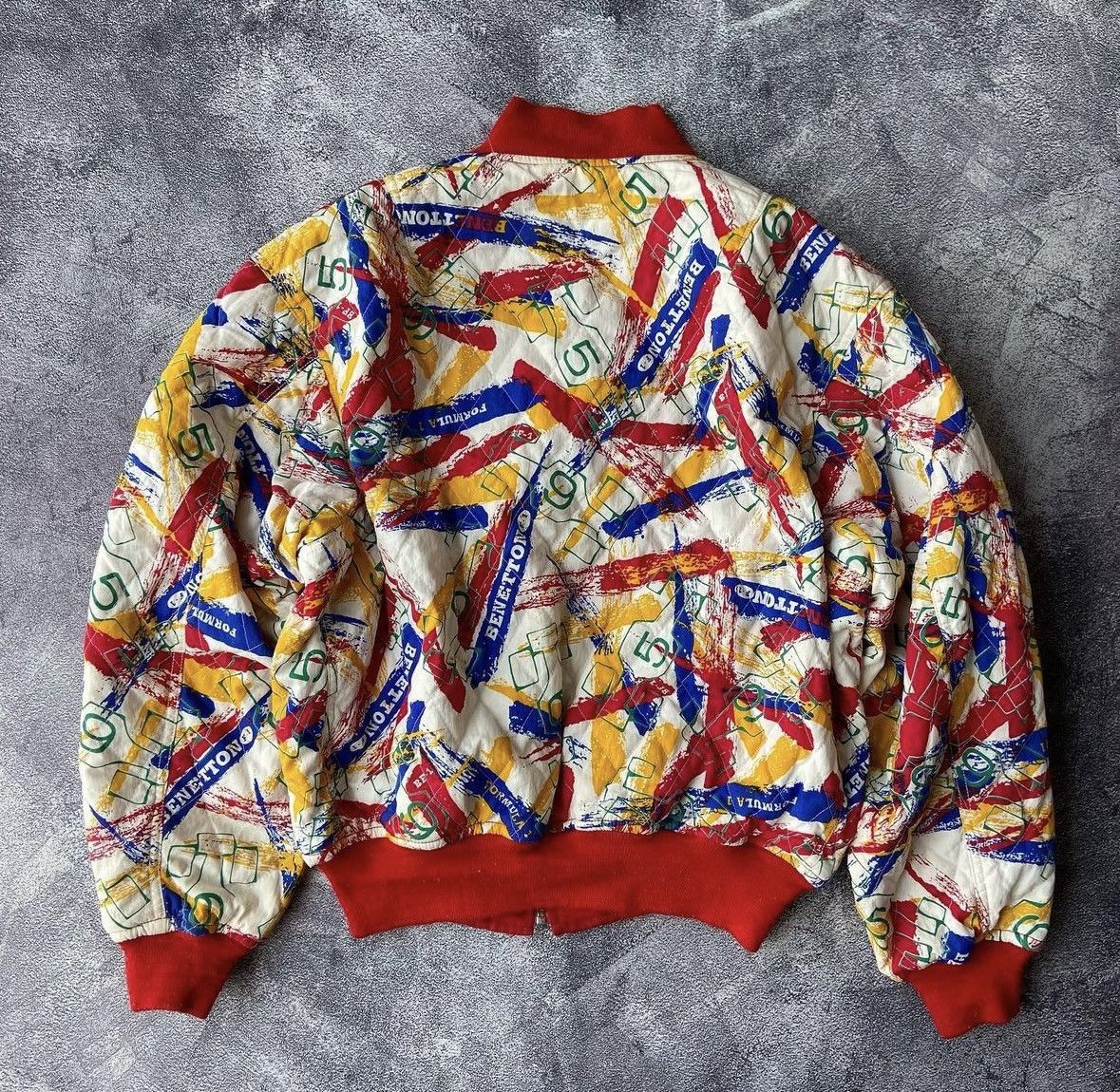 Benetton Vintage bomber jacket reversible benetton racing jacket Size US M / EU 48-50 / 2 - 7 Thumbnail