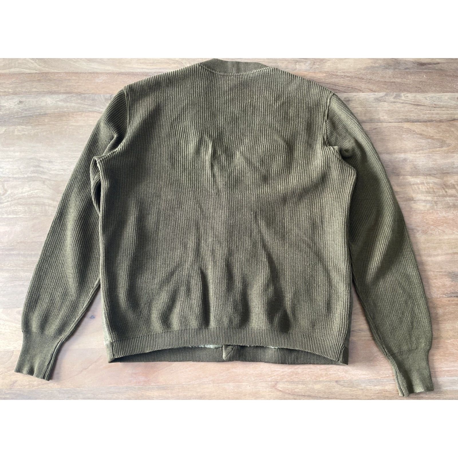 Vintage VINTAGE Torras Cardigan Men’s Sweater Jacket 60s 70s 80s Grandpa Knit Leather/Cotton Green L XL Boys, Womens, Mens Size US L / EU 52-54 / 3 - 2 Thumbnail
