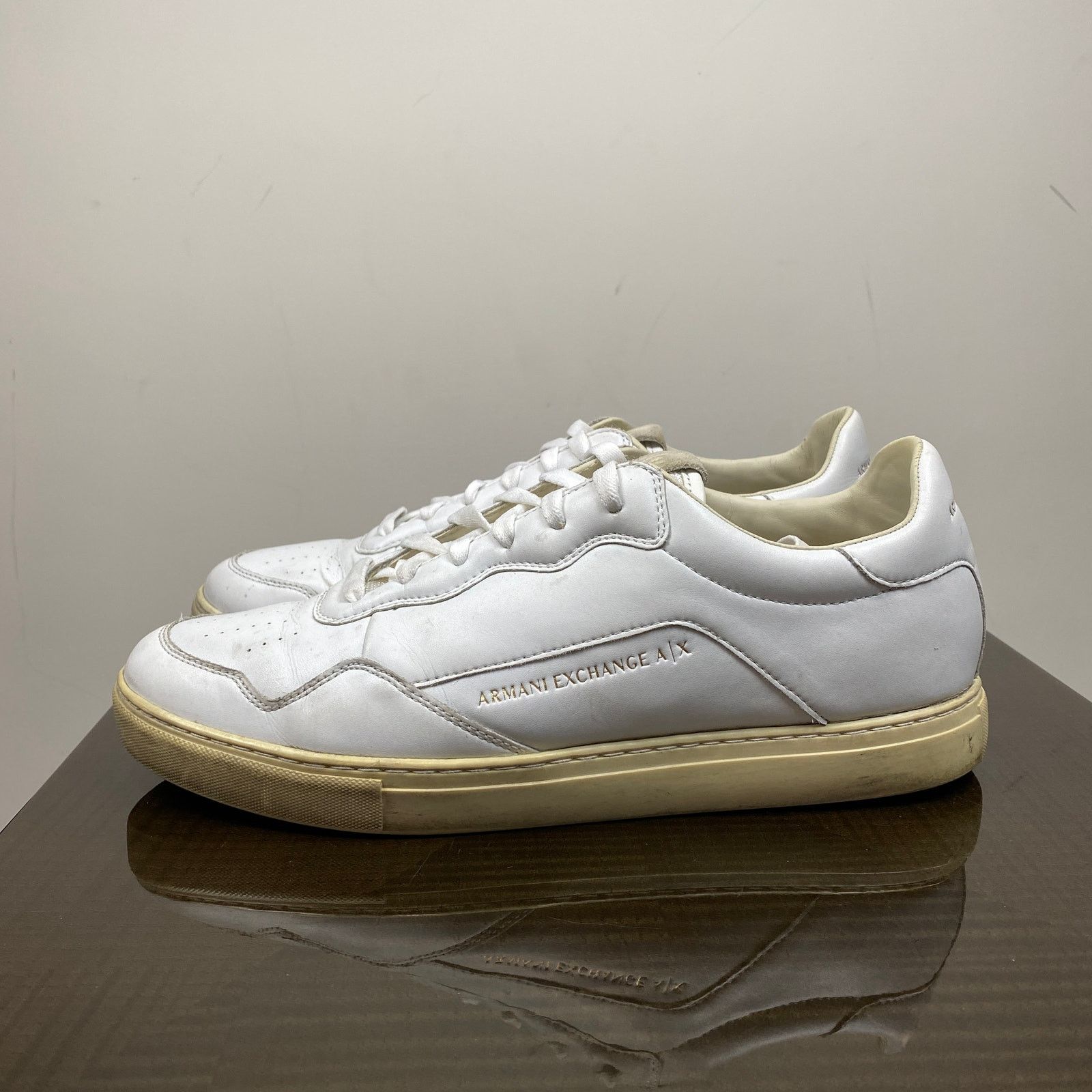 Armani Exchange Armani Exchange Leather Low Sneakers Trainers Men's 12 Size US 12 / EU 45 - 5 Thumbnail