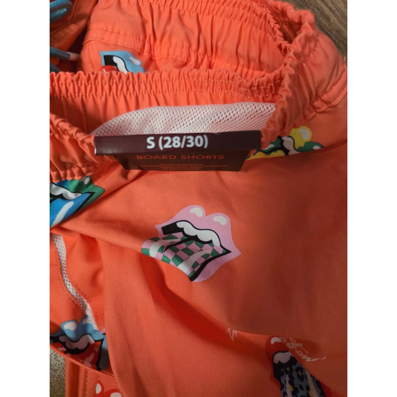 The Rolling Stones Rolling Stones Board Shorts Orange Mens Small Swim Trunks Size US 32 / EU 48 - 6 Thumbnail