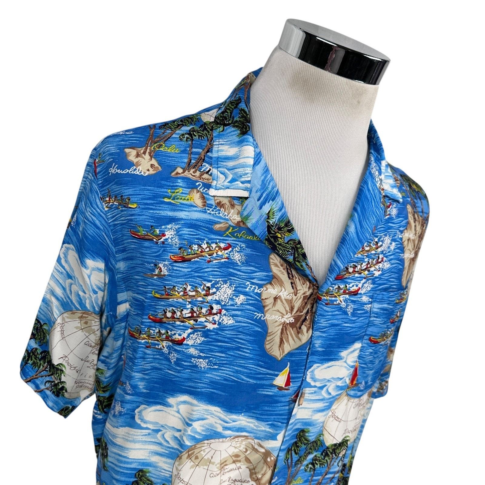 Ocean Pacific Vintage Ocean Pacific Hawaiian Shirt Men’s Large Blue Beach Size US L / EU 52-54 / 3 - 2 Thumbnail