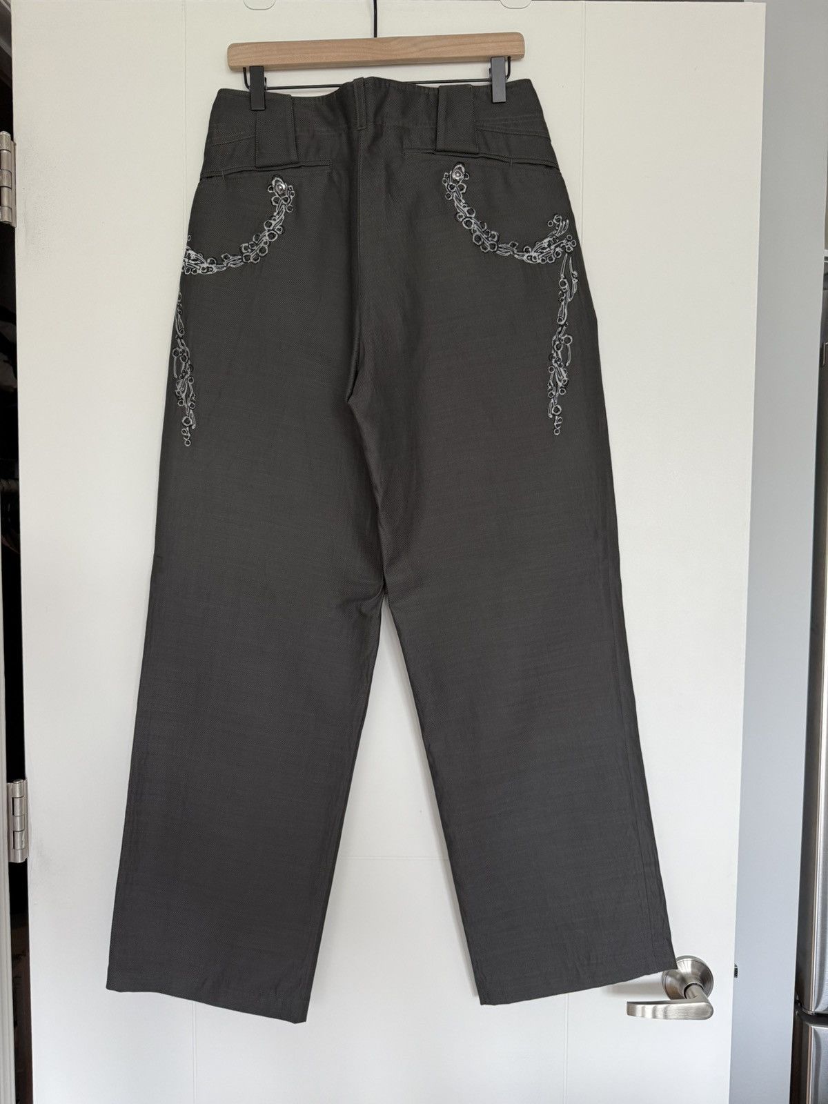 Kiko Kostadinov 00132022 Xolo Rune Embroidered Trouser Size US 32 / EU 48 - 2 Thumbnail