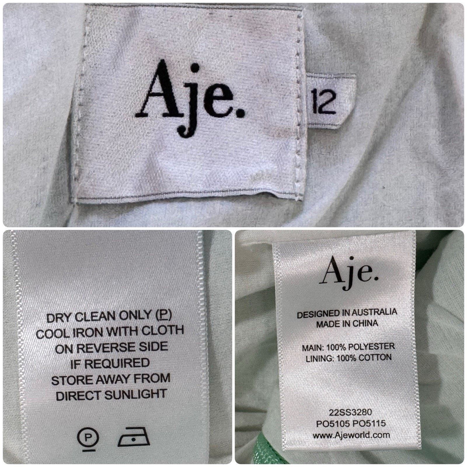 Aje AJE Mint Tweed Fringe Designer Pleated Shorts High Waist 12 Size 34" / US 12 / IT 48 - 8 Thumbnail