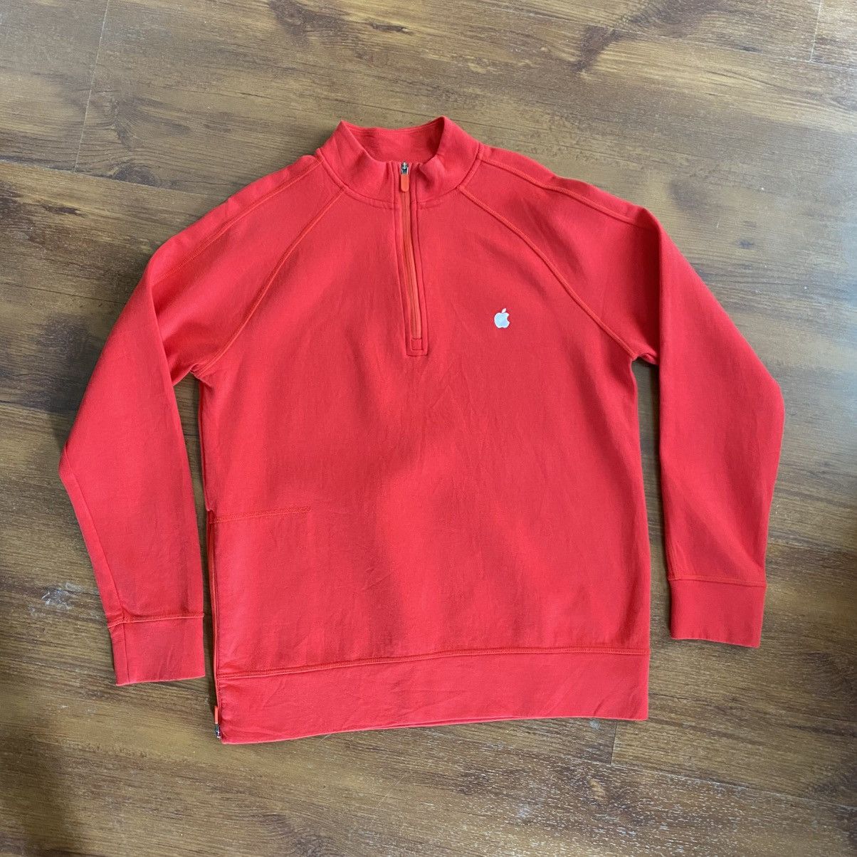 Apple Apple Red Quarter-Zip Staff Sweatshirt Size US M / EU 48-50 / 2 - 10 Thumbnail
