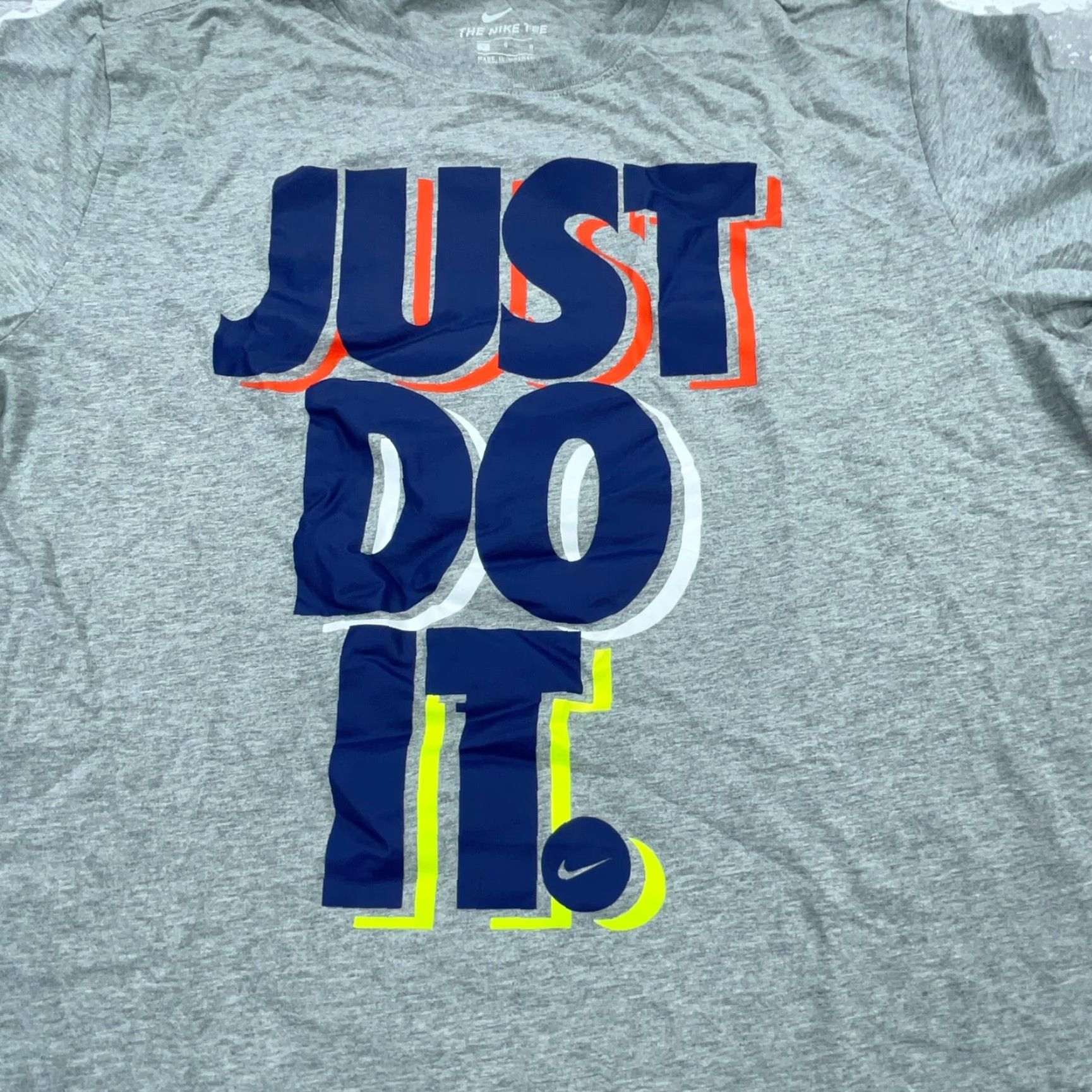 Nike Nike Shirt Men Large Gray Blue Tee Logo Swoosh Just Do It Crew Neck Short Sleeve Size US L / EU 52-54 / 3 - 2 Thumbnail