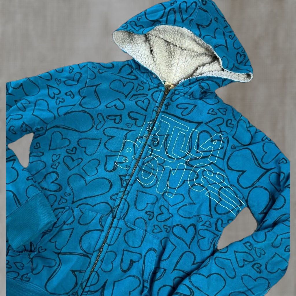 Billabong Vintage Billabong Hoodie Women M Teal Jacket Sherpa Lined Knit Hooded Full Zip Pockets Logo 90s Modern Classic Size M / US 6-8 / IT 42-44 - 1 Thumbnail