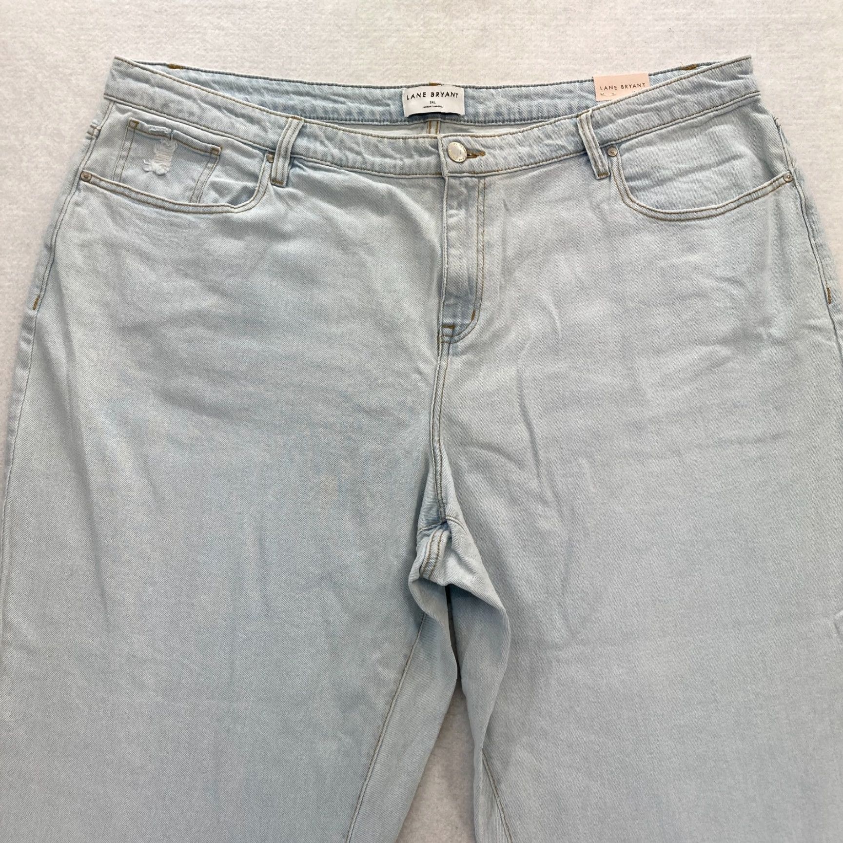 Vintage Lane Bryant Jeans Women’s Plus 24L Signature Fit Straight Ankle Light Blue Denim Size 24 Plus Jeans Denim Straight 5-Pocket Size 42" / US 20 - 2 Thumbnail