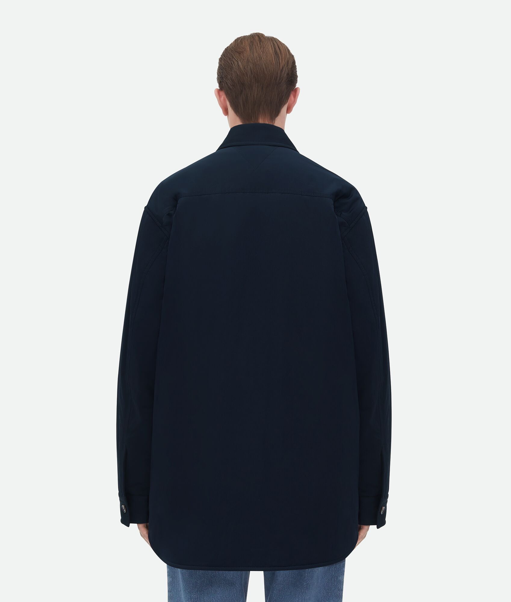 Bottega Veneta o1w1db10825 Frosted Poplin Padded Jacket in Navy Size US S / EU 44-46 / 1 - 3 Thumbnail