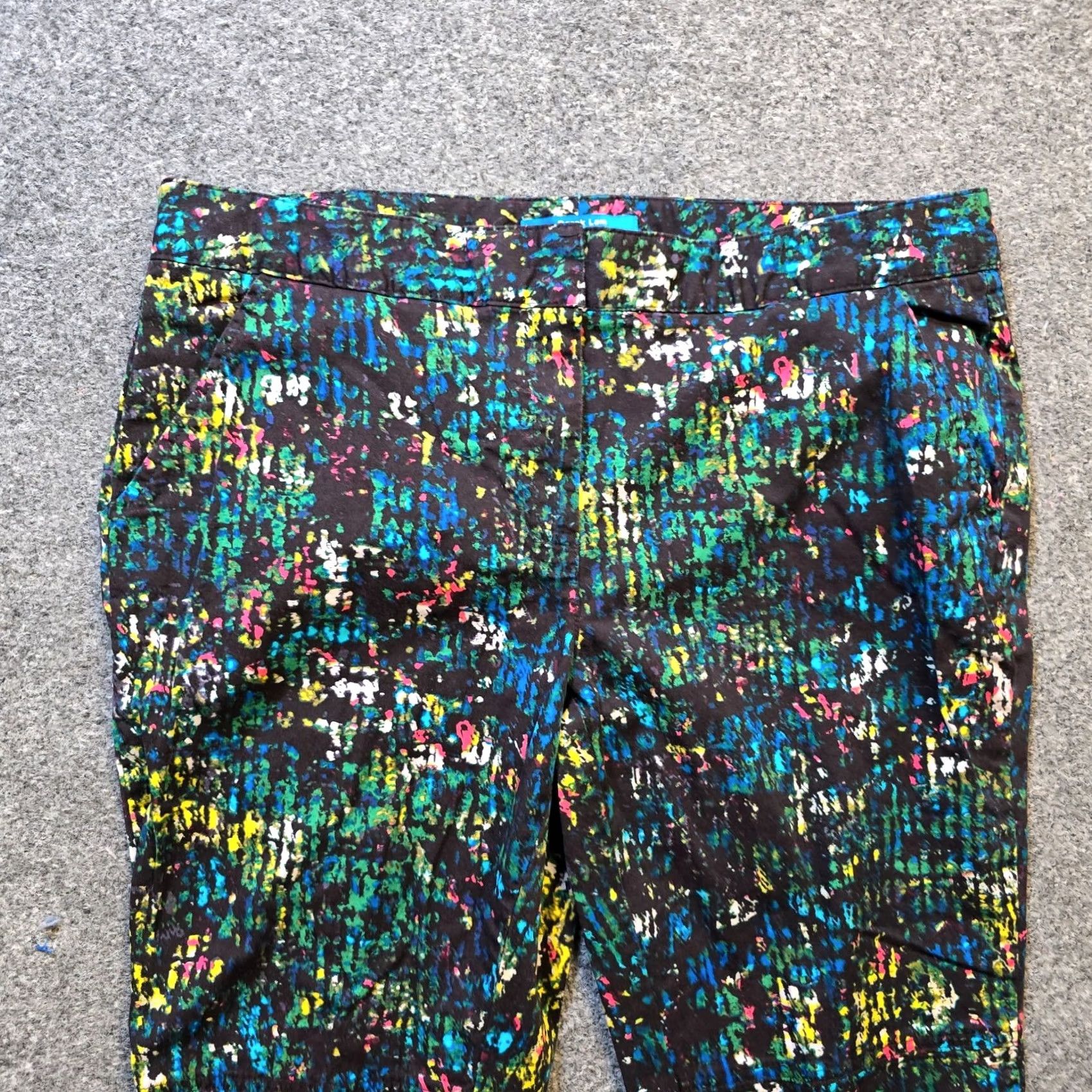 Vintage Derek Lam Pants Womens Size 10 Black Green Skinny Flat Front Casual City Twill Cotton Dress Pants Womens Menstrual? Size 32" / US 10 / IT 46 - 2 Thumbnail