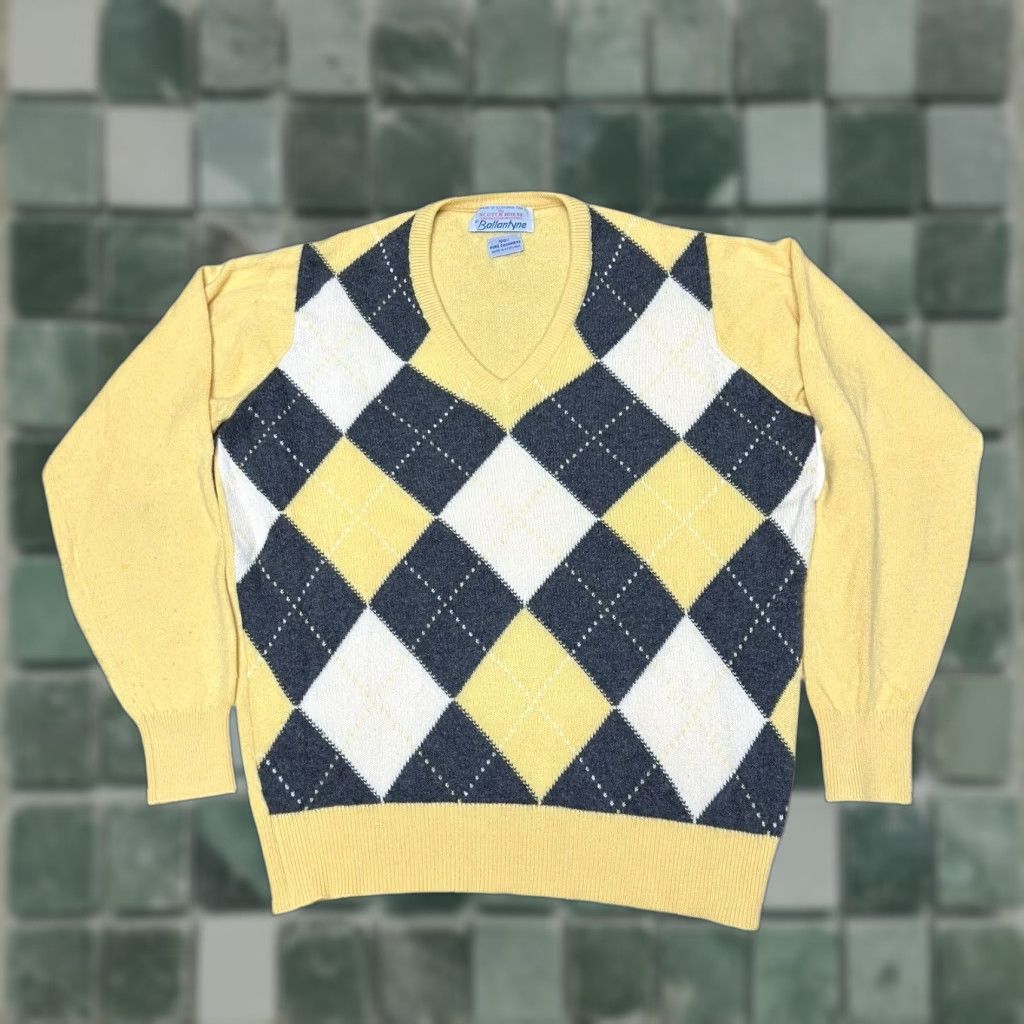 VINTAGE The Scotch House Men's Sweater Pullover Knitted Cashmere