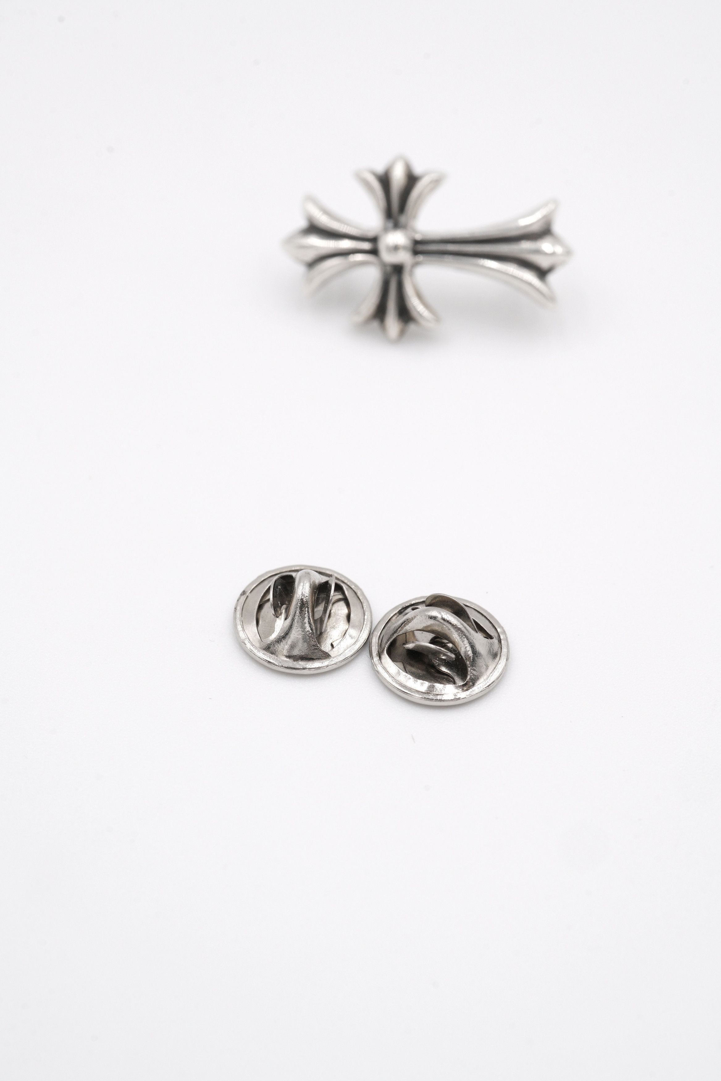 Chrome Hearts Chrome Hearts 925 Silver Tiny CH Cross Collar Pin Size ONE SIZE - 4 Thumbnail