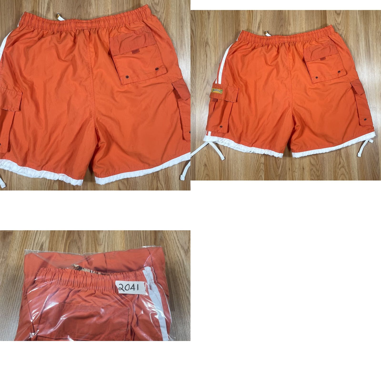 CO Pacific & Co Shorts Mens 2XL Orange Drawstring Swim Trunks Beach 100% Polyester) Size US 39 - 9 Thumbnail